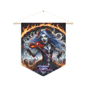 Ariel Undead Angel Violinist Art Pennant