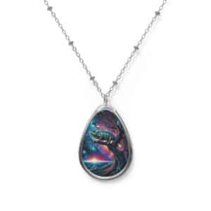 Cosmic Chameleon WD-D004 By Wyldesigns Oval Necklace