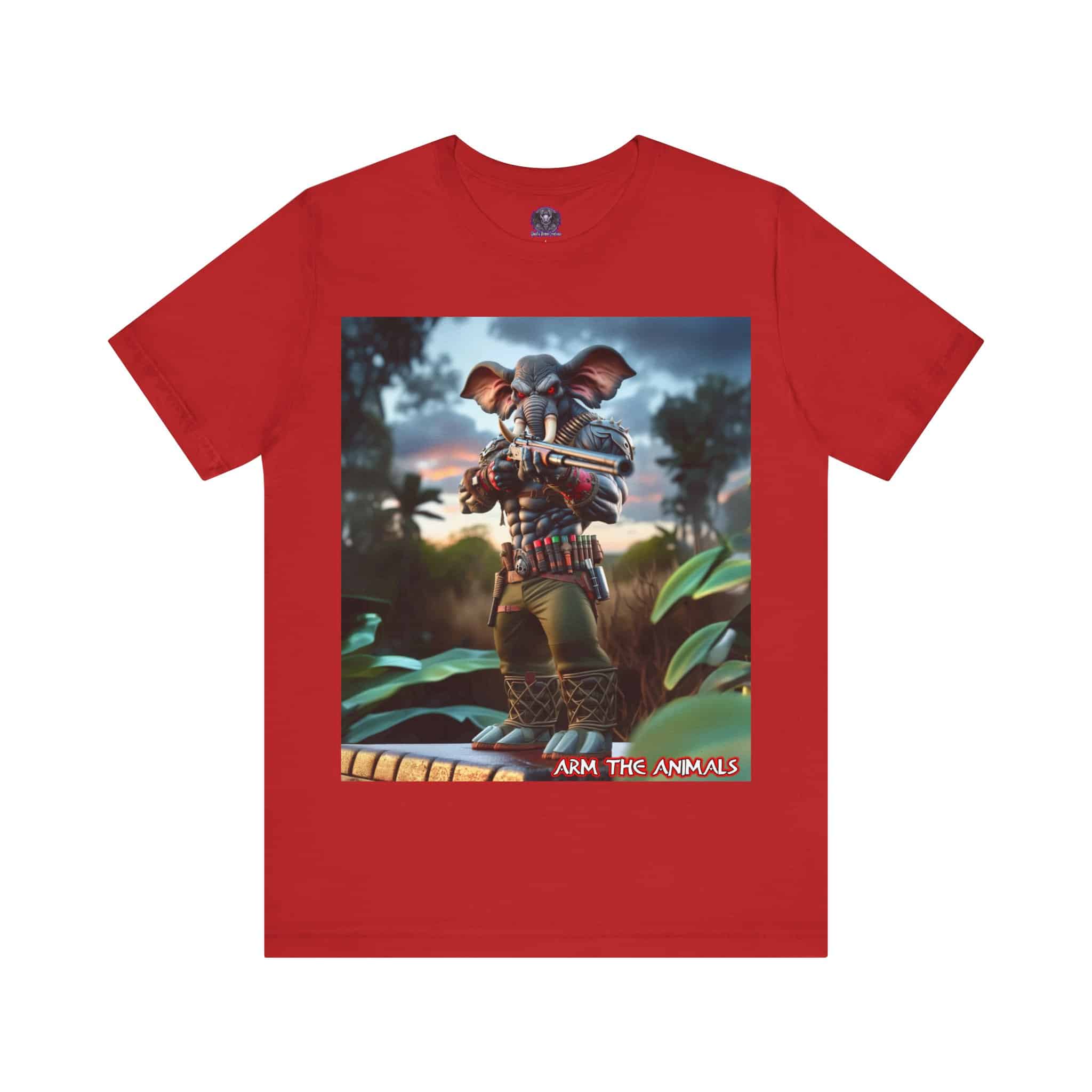 Arm The Animals: Bounty Hunter Elephant #AA-D-El002 Unisex Jersey Short Sleeve Tee - Image 31