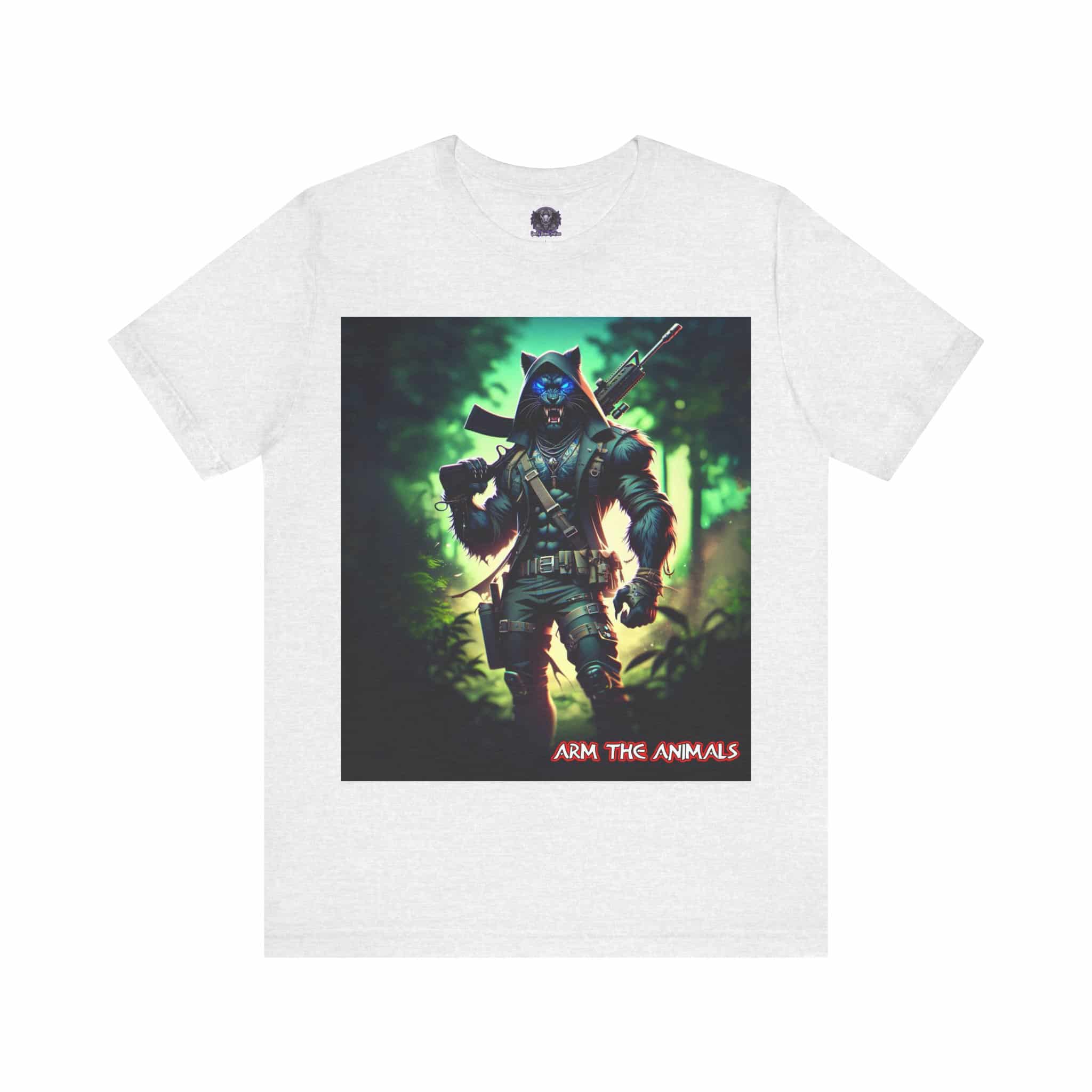 Arm The Animals: Black Leopard Panther #AA-D-BP001 Unisex Jersey Short Sleeve Tee - Image 36