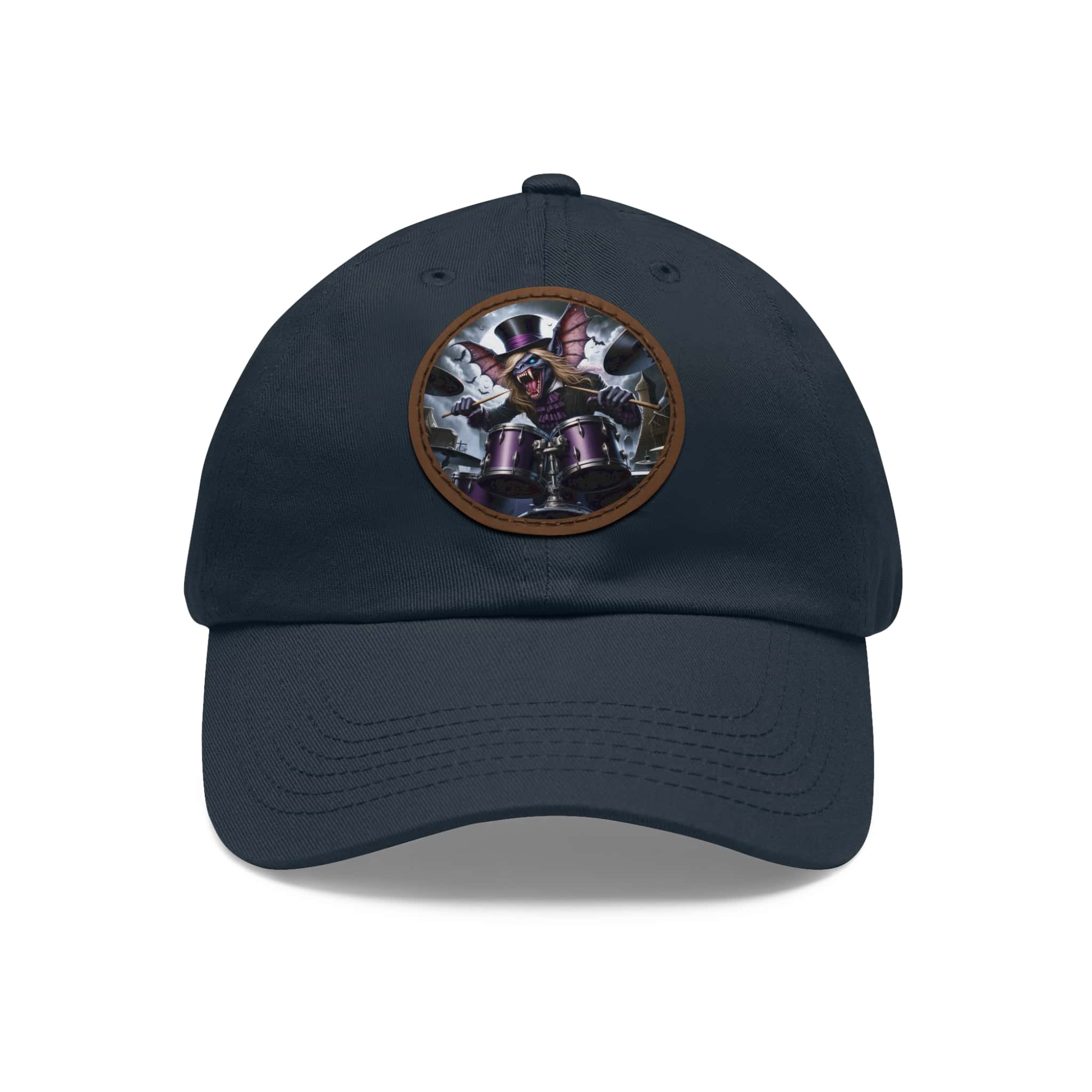 Vlad The Enforcer Bat Drummer #VTE001 Artistic Round Leather Patch Dad Hat - Stylish Casual Cap - Image 81