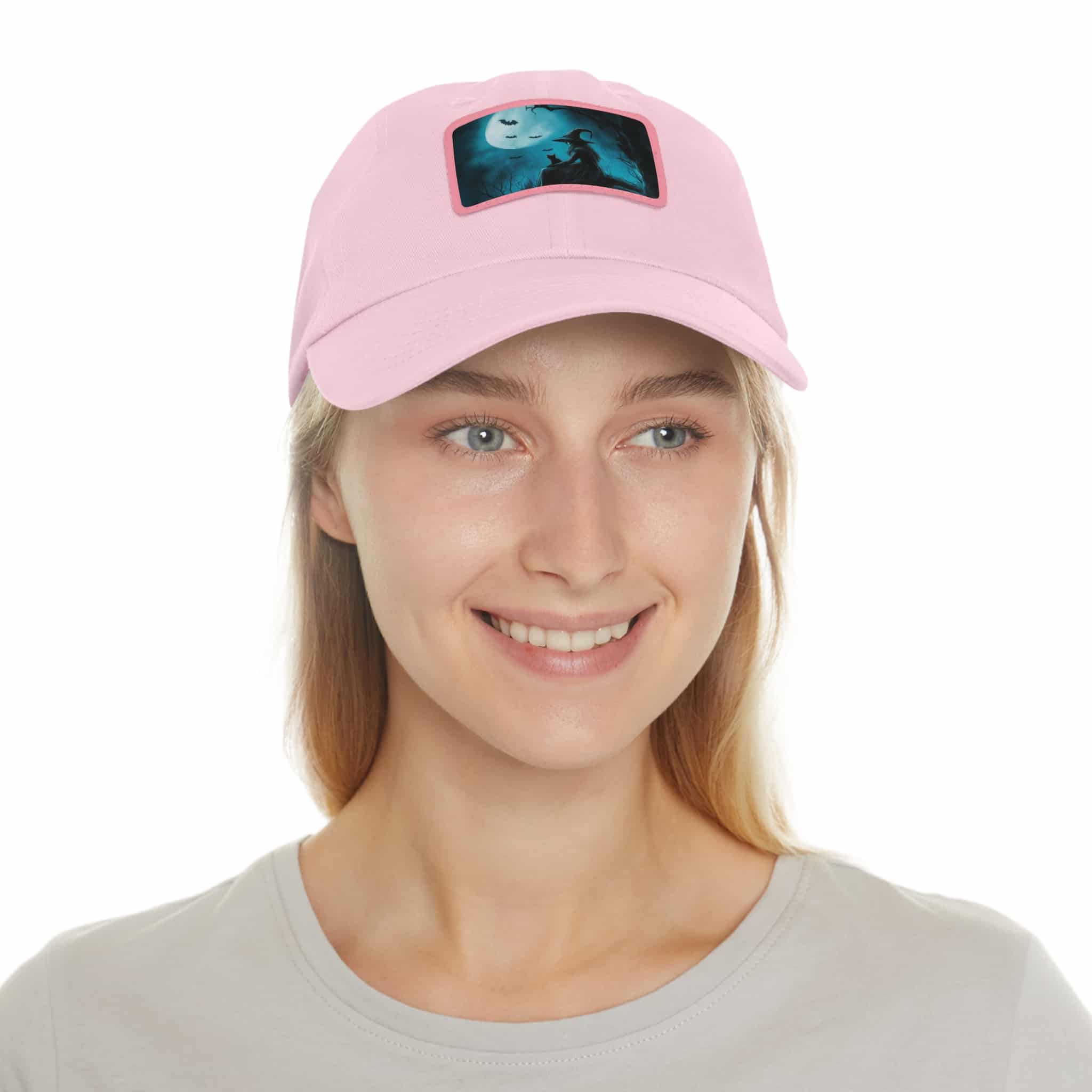 Witch With Black Cat By Moonlight #MJ-W003 Logo Leather Patch Dad Hat - Casual Style for Music Lovers - Image 74