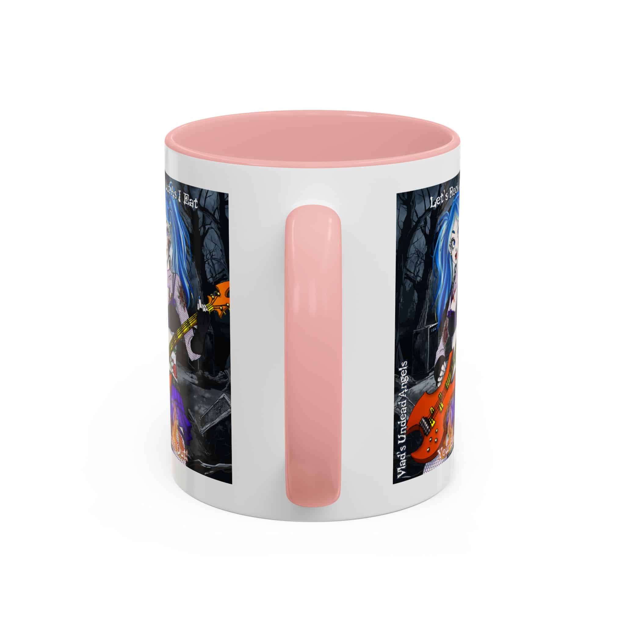 Ashley Undead Angel Zombie Bass Guitarist – Classic Art V2 w/Text Accent Coffee Mug (11, 15oz) - Image 16