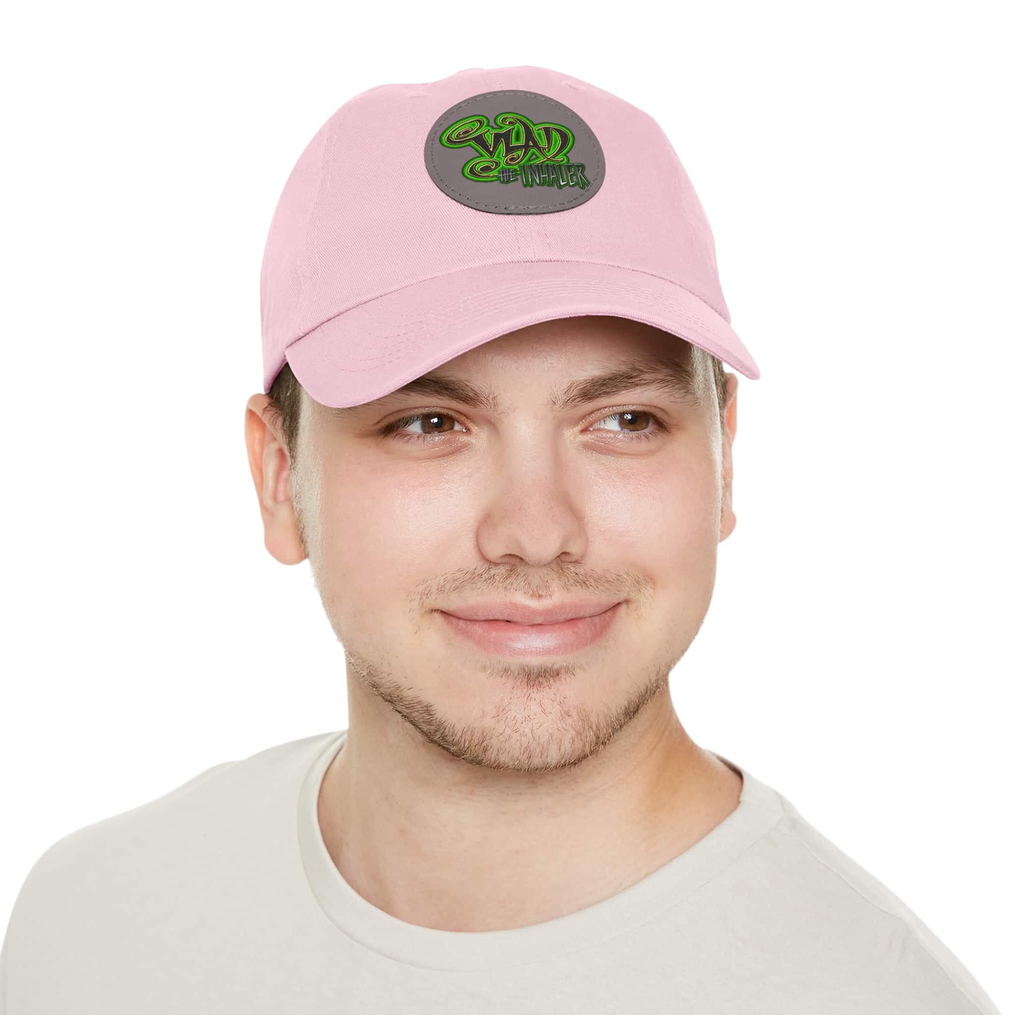 Vlad The Inhaler Band Artistic Round Leather Patch Dad Hat - Stylish Casual Cap - Image 100