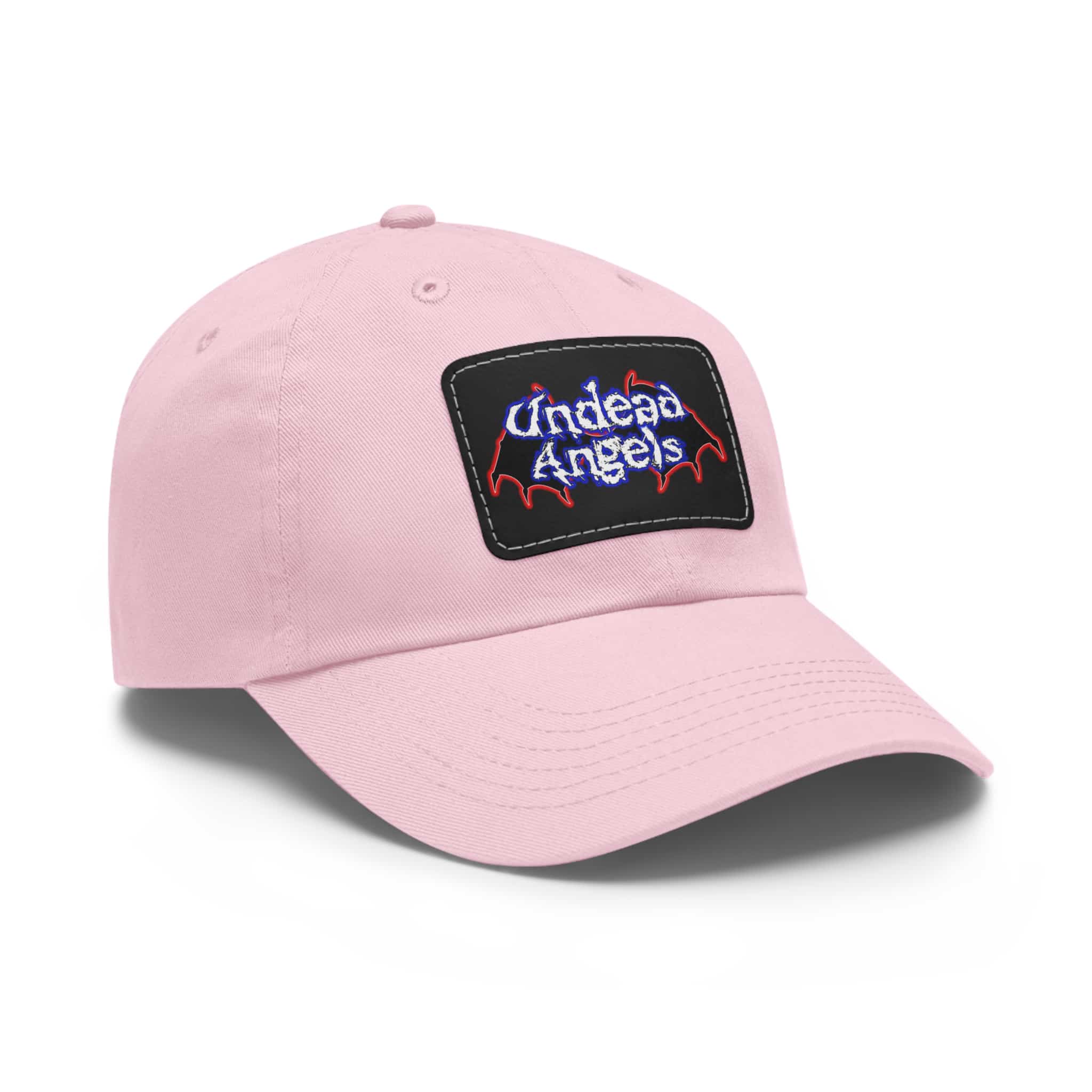 Undead Angels Logo Leather Patch Dad Hat - Casual Style for Music Lovers - Image 52