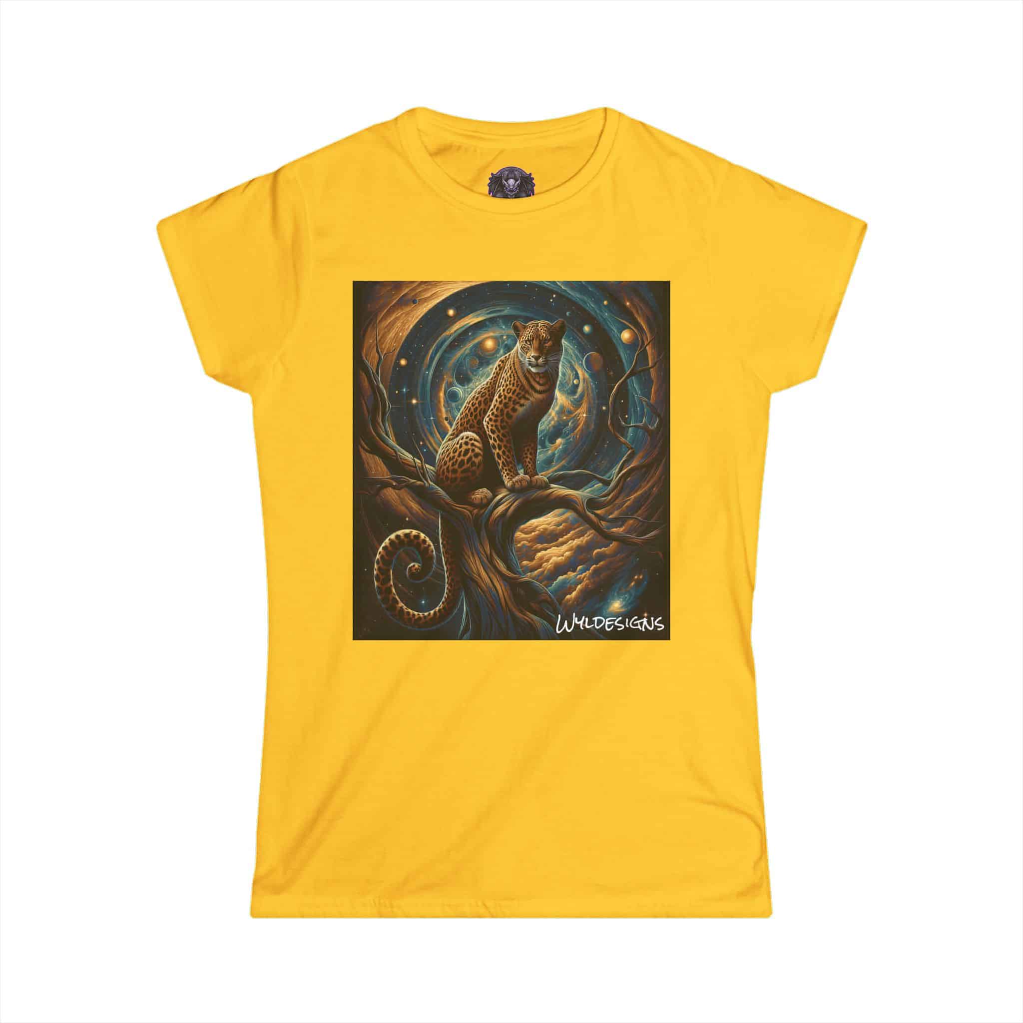 Cosmic Leopard WD-D013 By Wyldesigns Women's Softstyle Tee - Image 10