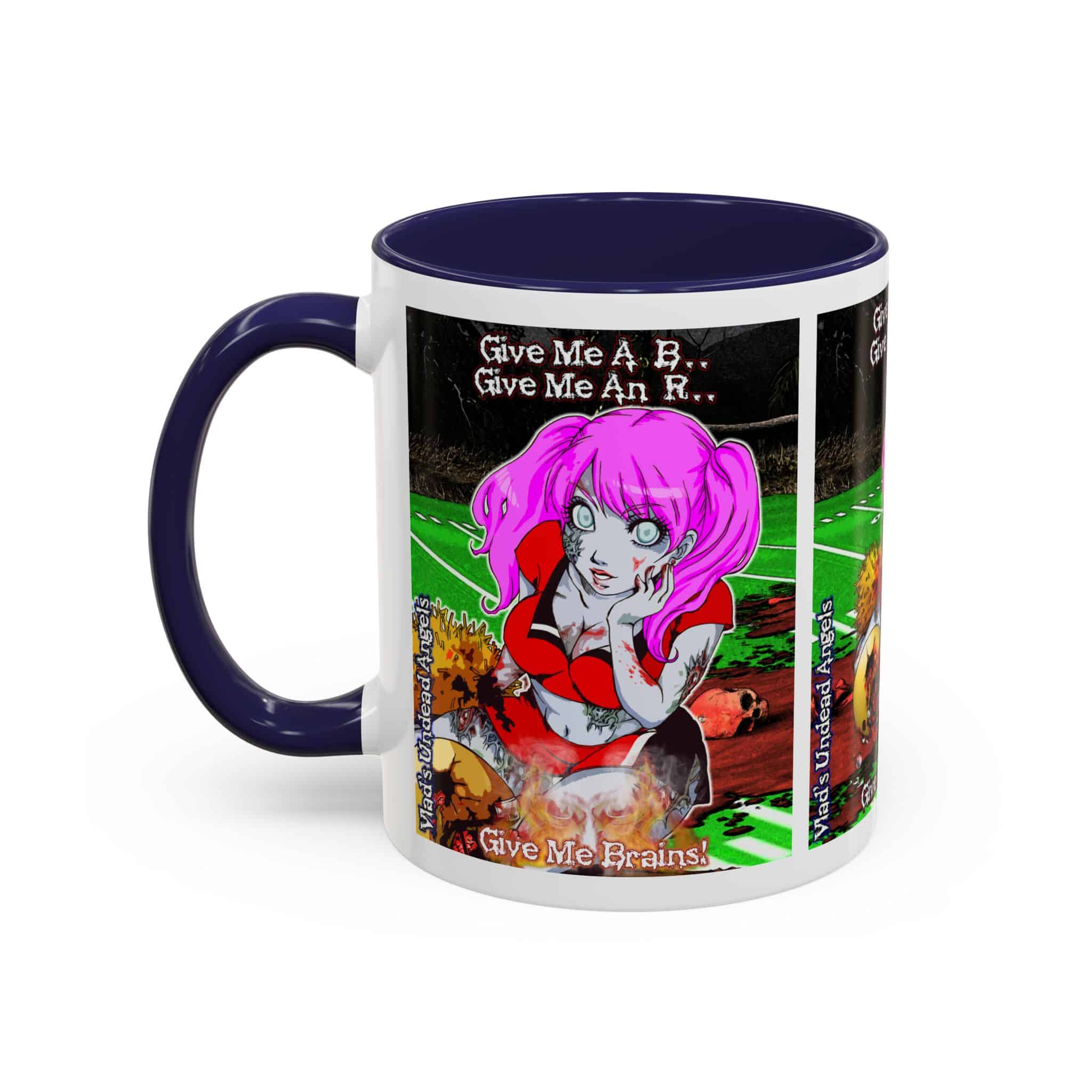Buffy Undead Angel Zombie Cheerleader C1 PH – Classic Art w/Text Accent Coffee Mug (11, 15oz) - Image 11