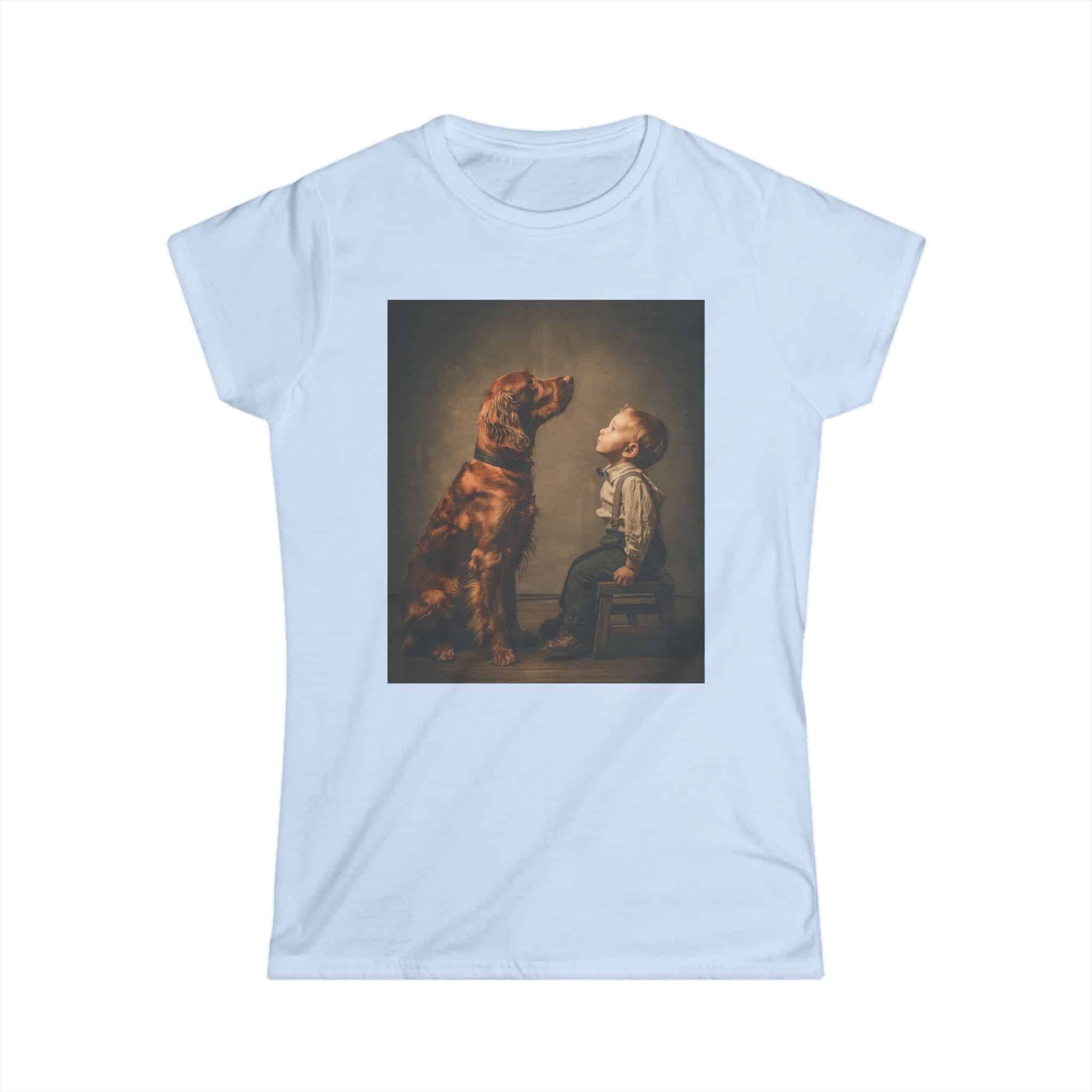 T‑Shirt — Vintage Portrait of Boy and Dog Graphic Tee - Image 25