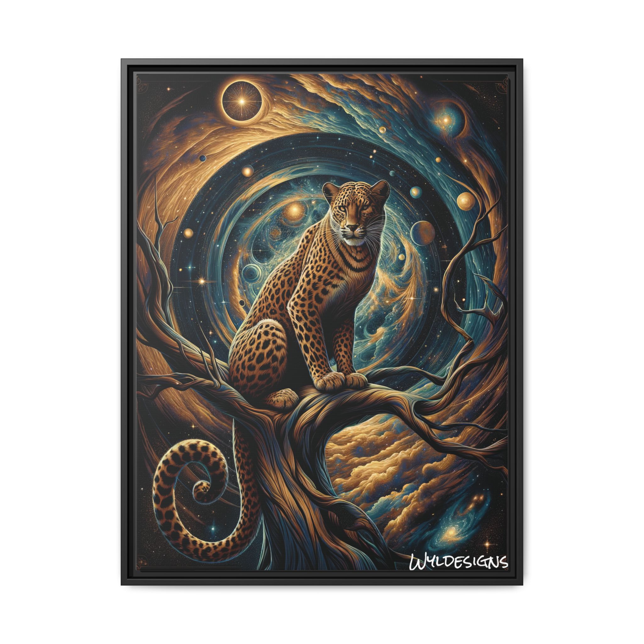 Cosmic Leopard WD-D013 By Wyldesigns Matte Canvas, Black Frame - Image 10