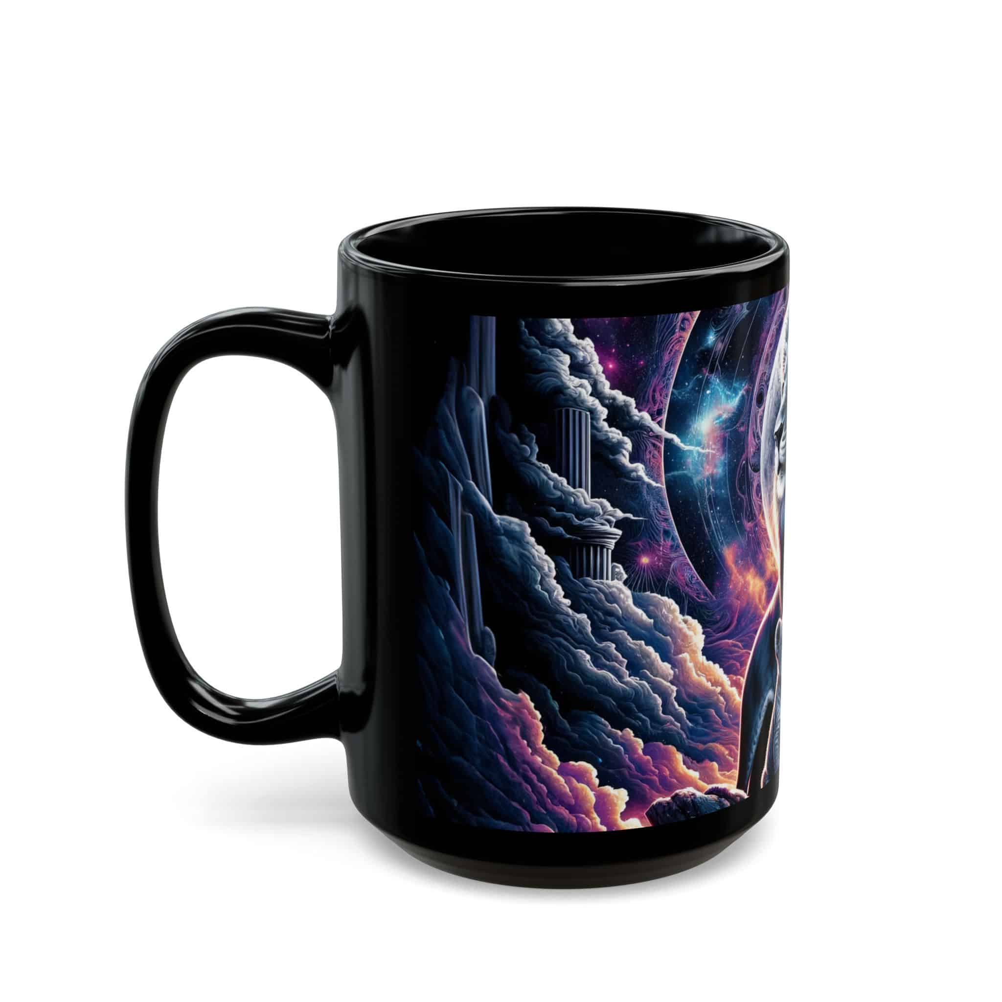 Cosmic Lion Family WD-D006 By Wyldesigns Black Mug (11oz, 15oz) - Image 7