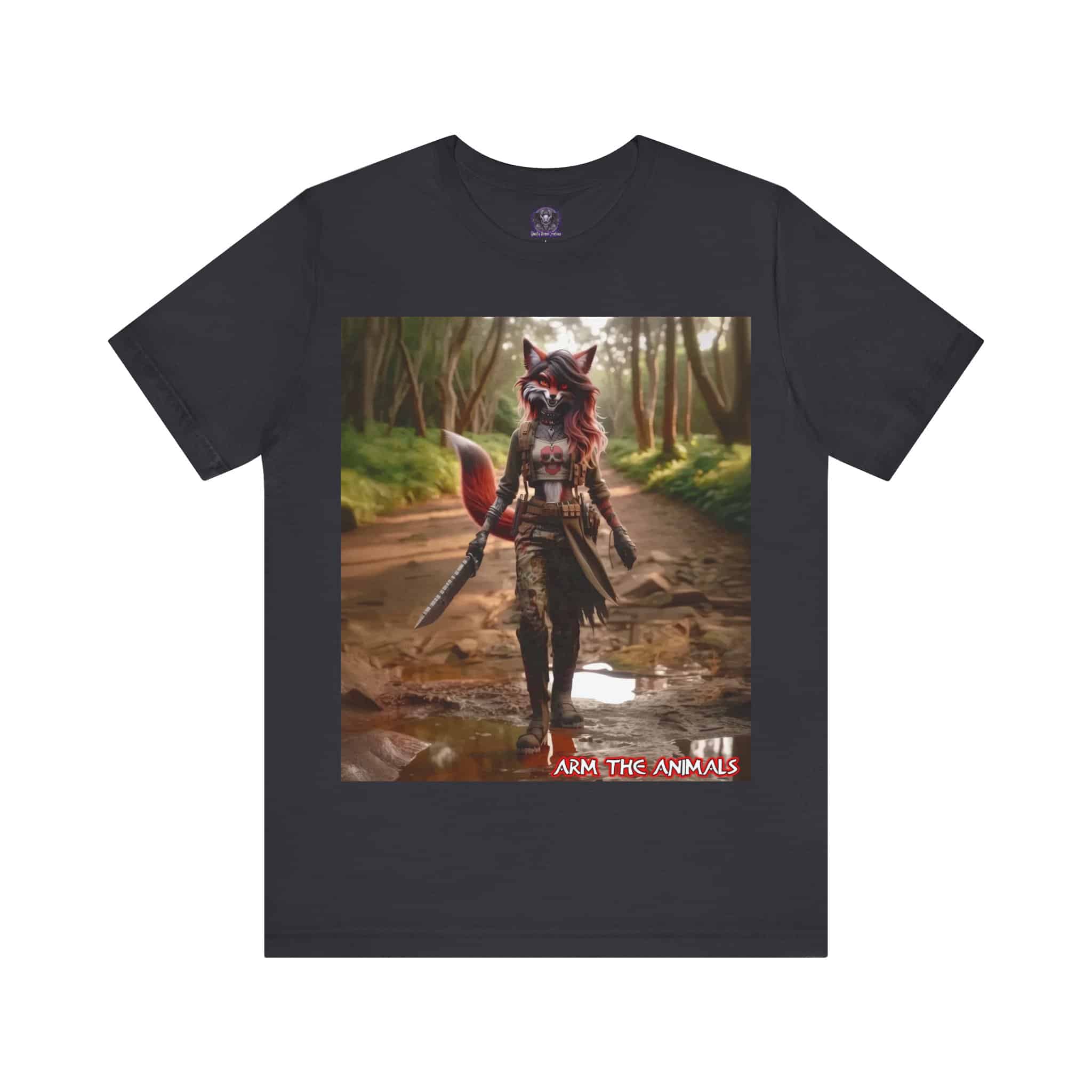 Arm The Animals: Hunter Fox #AA-D-Fo001 Unisex Jersey Short Sleeve Tee - Image 6