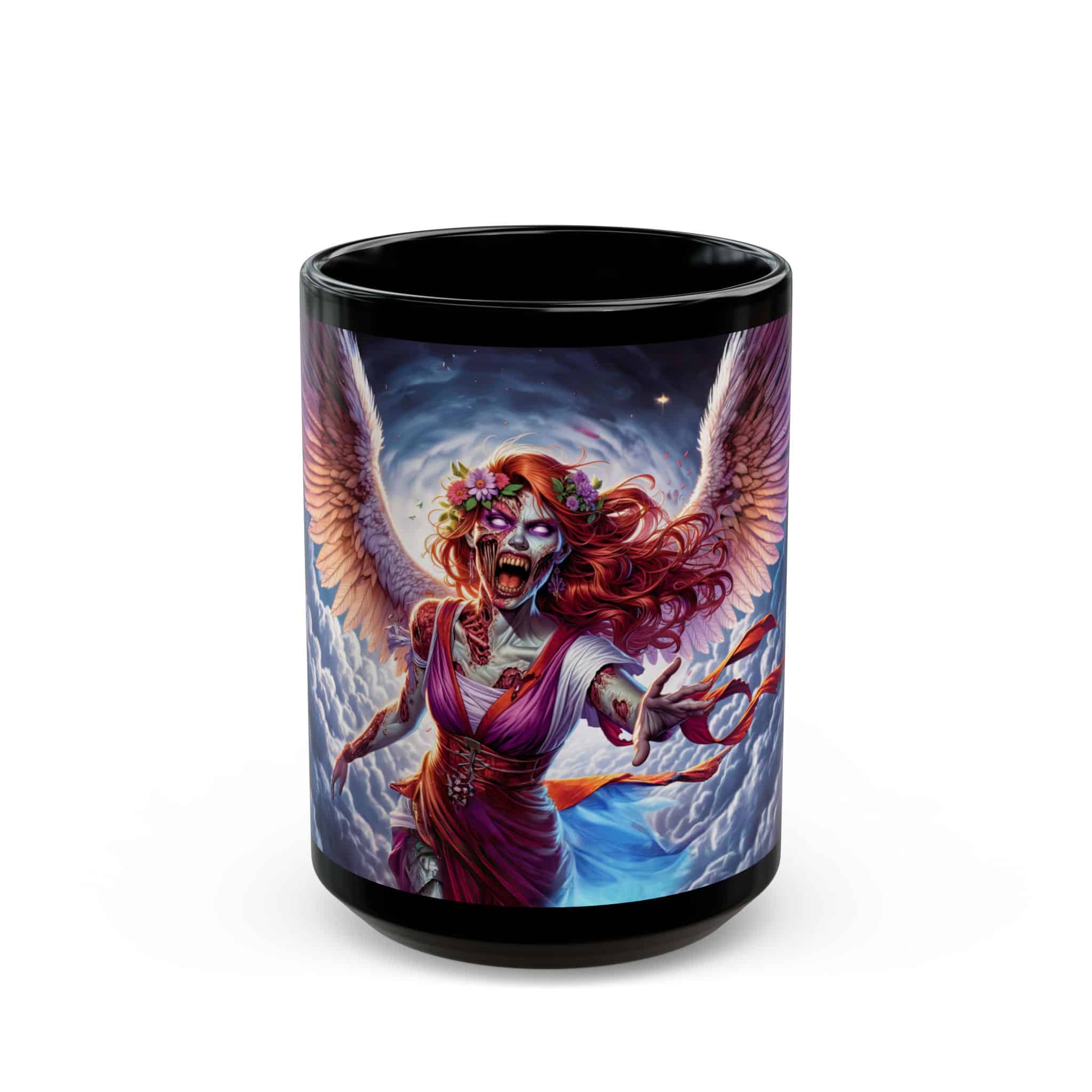 Scarlet Undead Angels Zombie Cupid #DSZ-004L Black Mug (11oz, 15oz) - Image 5