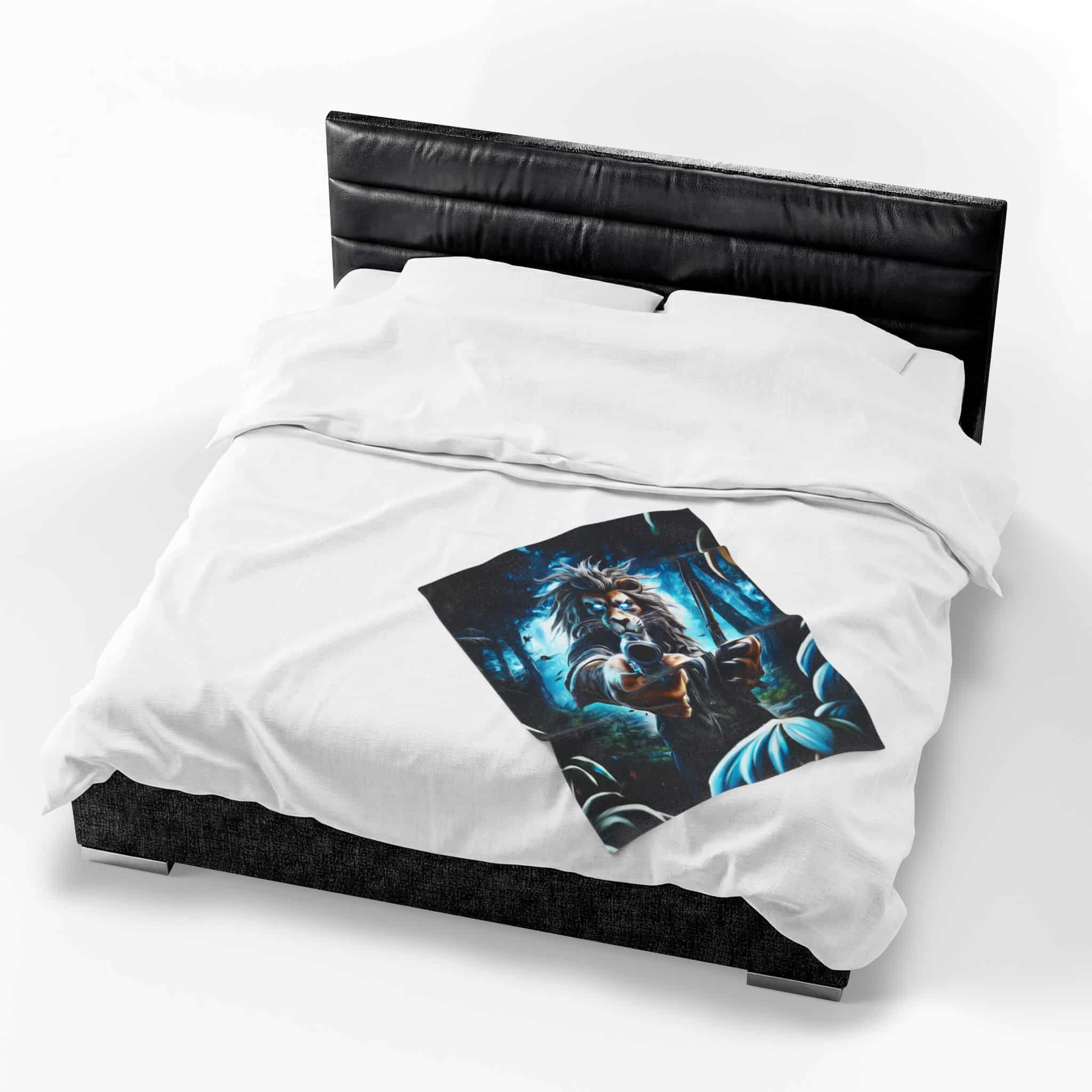 Arm The Animals: Hunter Lion #AA030 Plush Blanket, Cozy Throw for Fall Decor, - Image 23