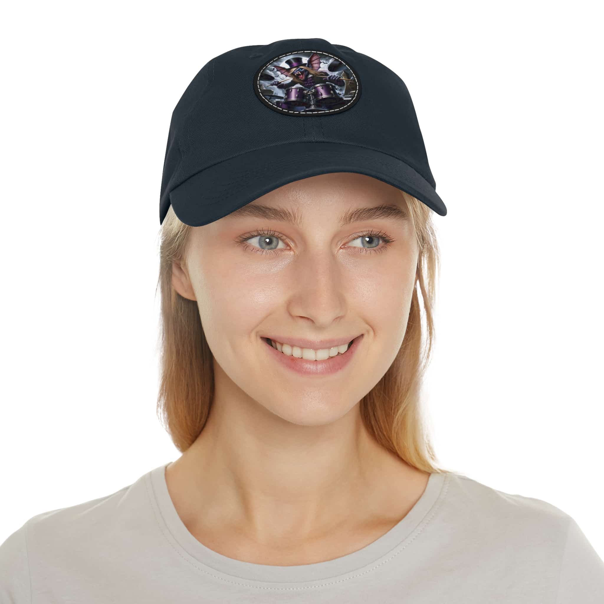Vlad The Enforcer Bat Drummer #VTE001 Artistic Round Leather Patch Dad Hat - Stylish Casual Cap - Image 74