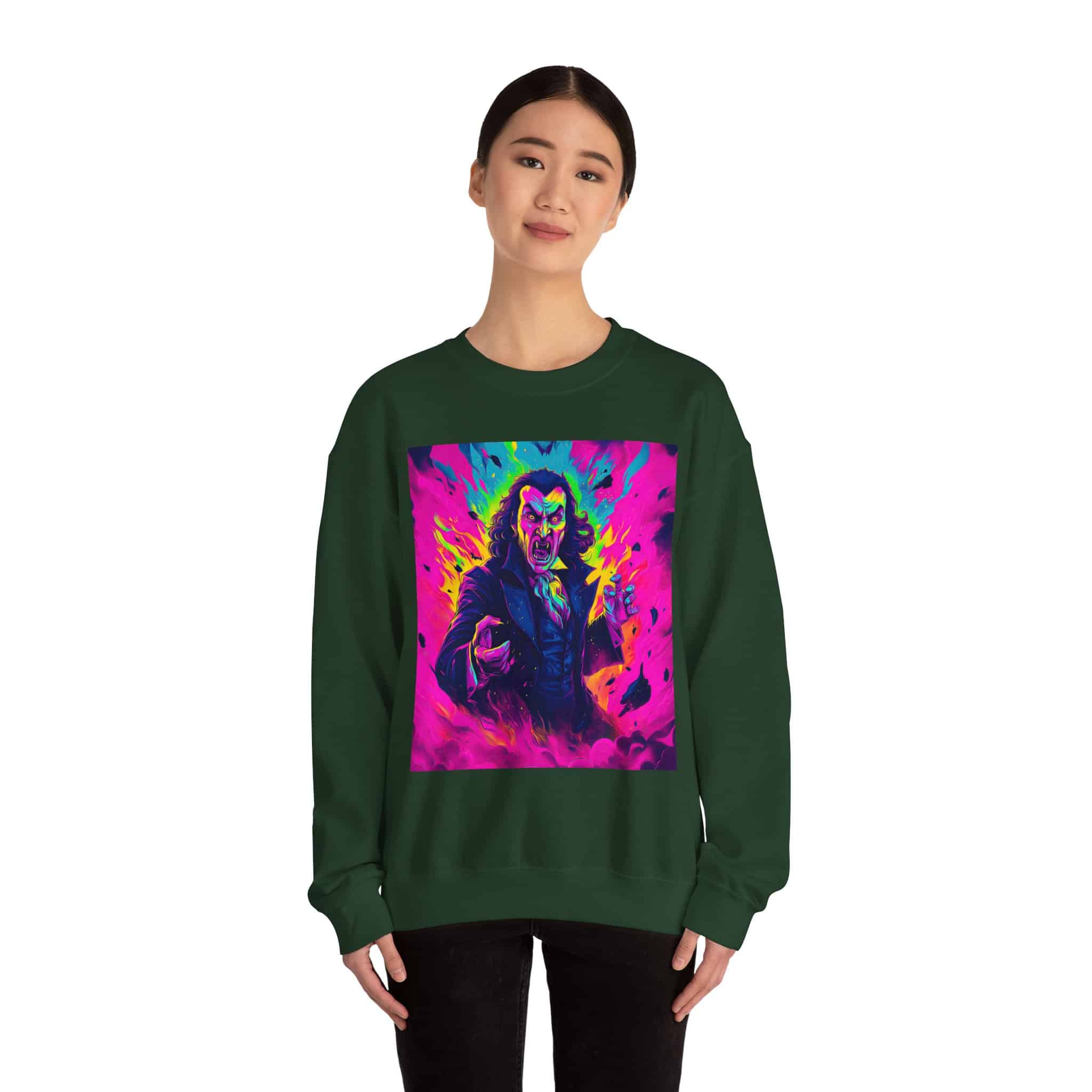 Dracula II Pop 60’s Art Style Unisex Heavy Blend™ Crewneck Sweatshirt - Image 24