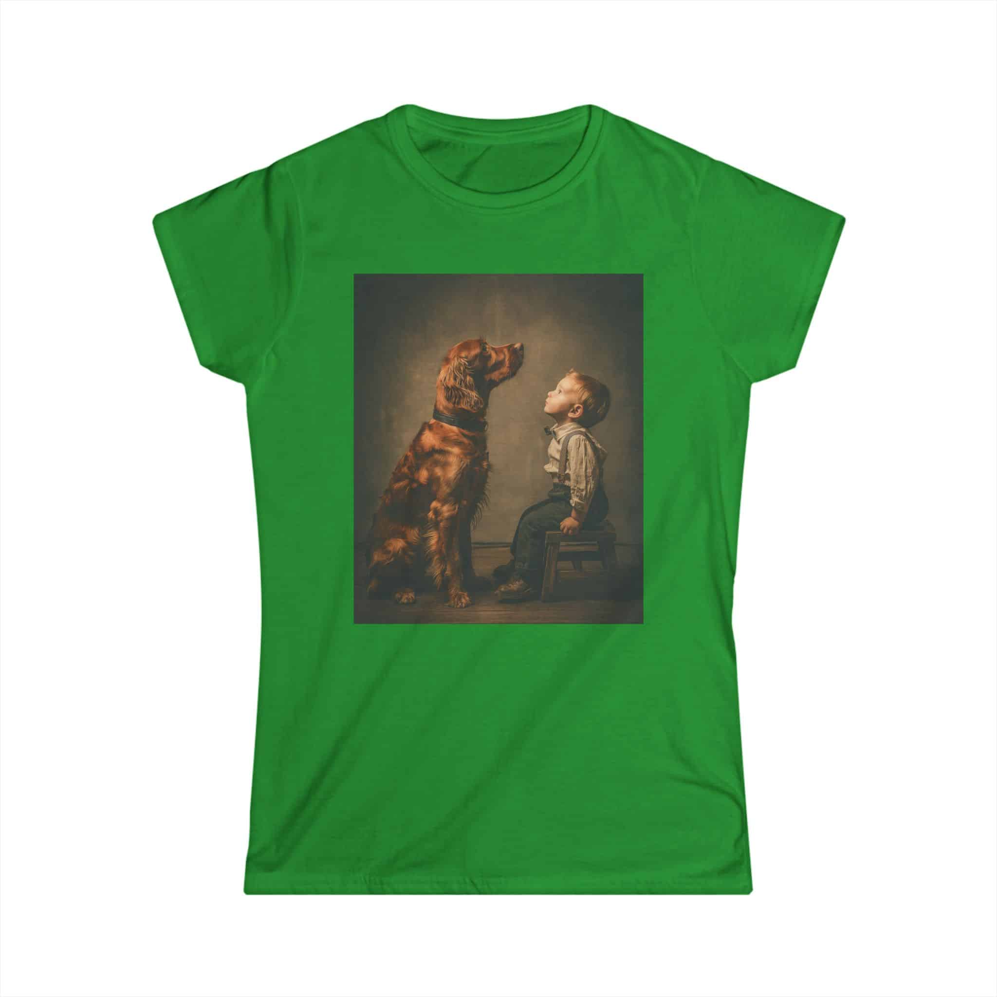 T‑Shirt — Vintage Portrait of Boy and Dog Graphic Tee - Image 19