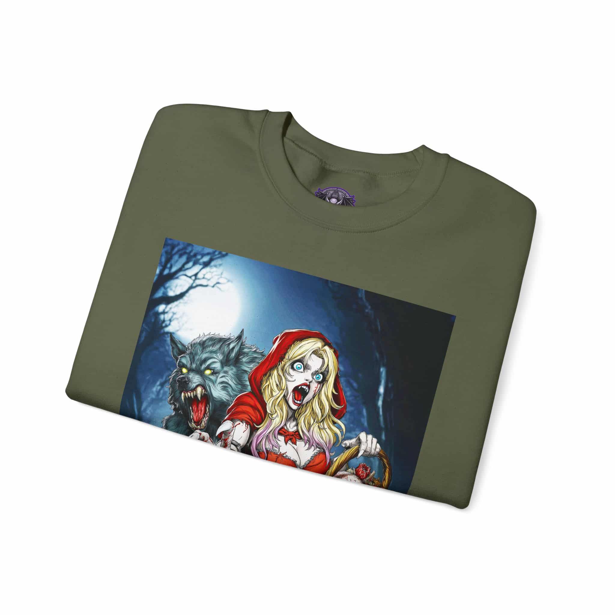 Vampire Red Riding Hood By Ghastly Wicked Tales 2025-01 Unisex Heavy Blend™ Crewneck Sweatshirt - Image 27