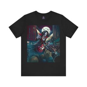 Monster Mosh 2024 Tour Dracula On Guitar MM-D-D07 Unisex Jersey Short Sleeve Tee