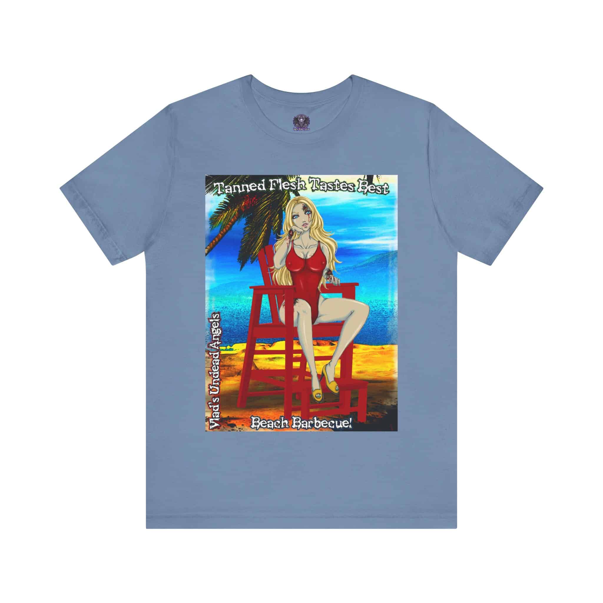 Shay Undead Angel Zombie Lifeguard - Classic Art w/Text F1 Unisex Jersey Short Sleeve Tee - Image 35