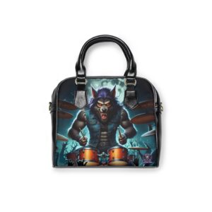Monster Mosh 2024 Tour Wolfie On Drums MM-D004 Shoulder Handbag