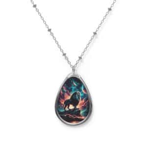 Cosmic Lion WD-D005 By Wyldesigns Oval Necklace