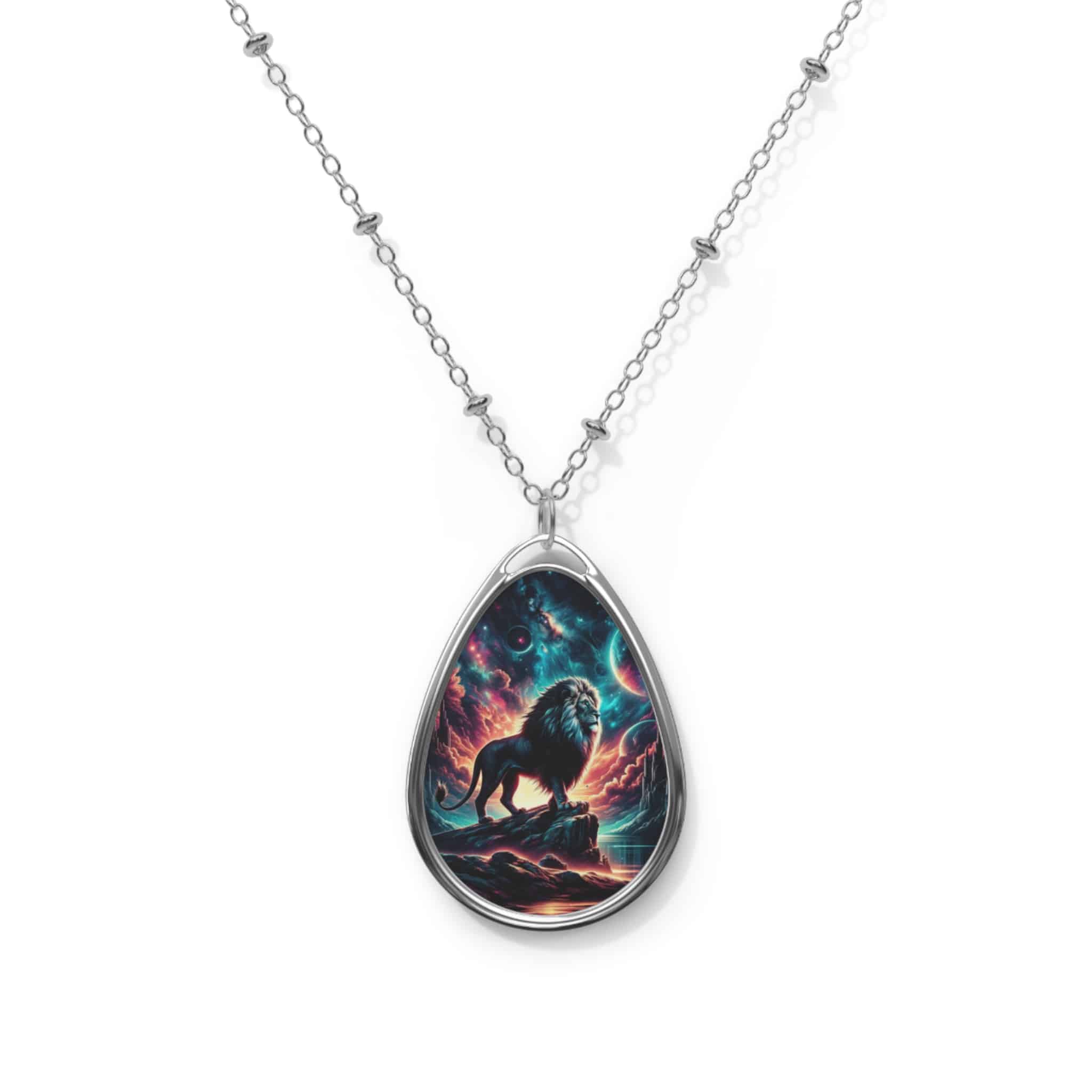 Cosmic Lion WD-D005 By Wyldesigns Oval Necklace