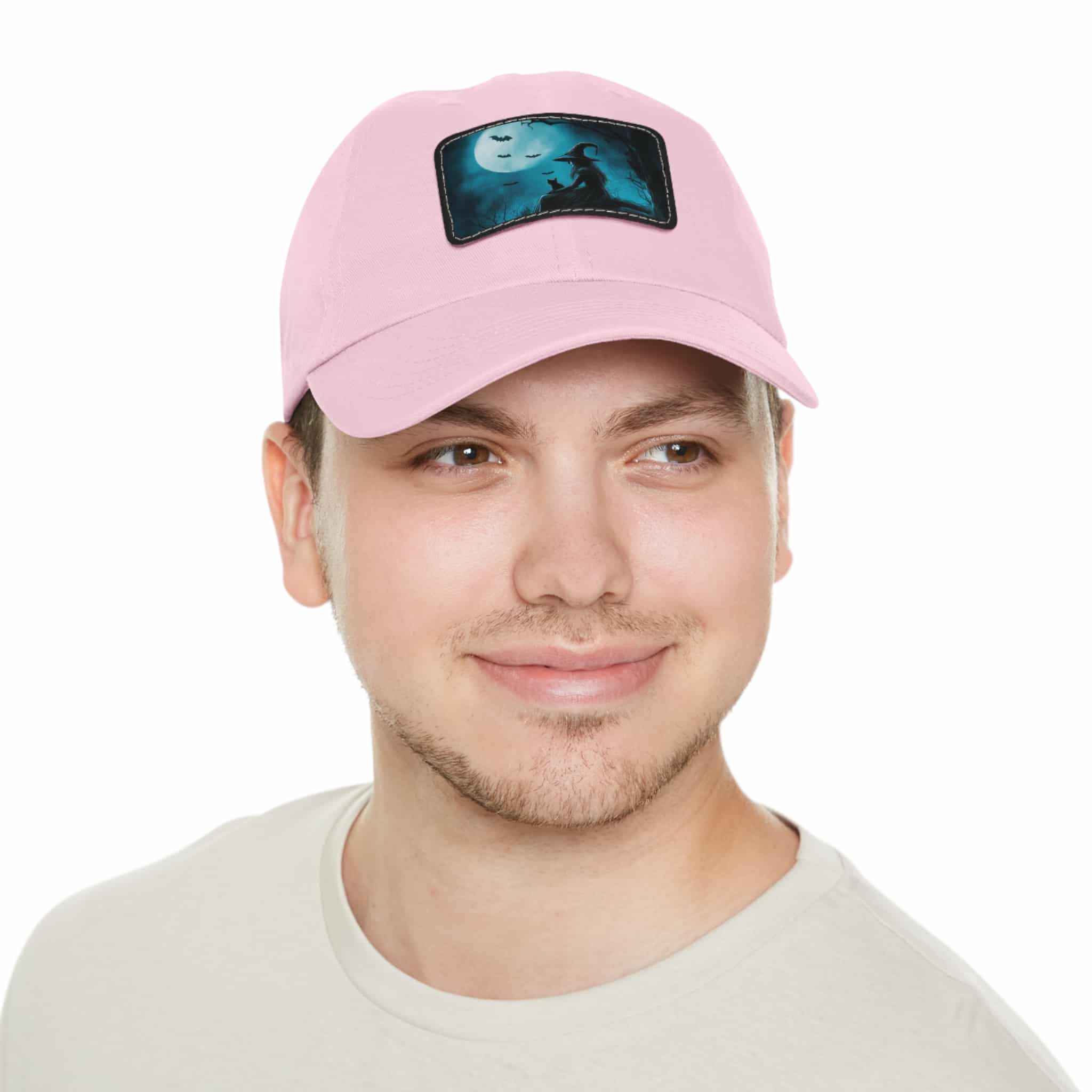 Witch With Black Cat By Moonlight #MJ-W003 Logo Leather Patch Dad Hat - Casual Style for Music Lovers - Image 60