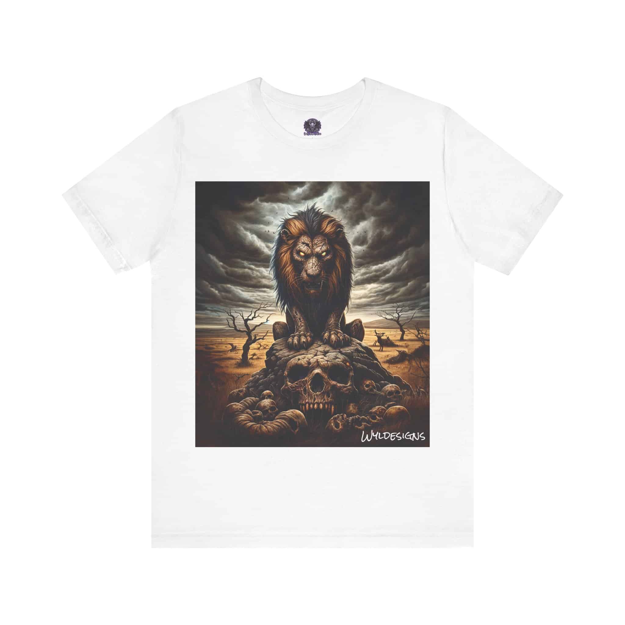 Undead Lion WD-D015 By Wyldesigns Unisex Jersey Short Sleeve Tee - Image 5