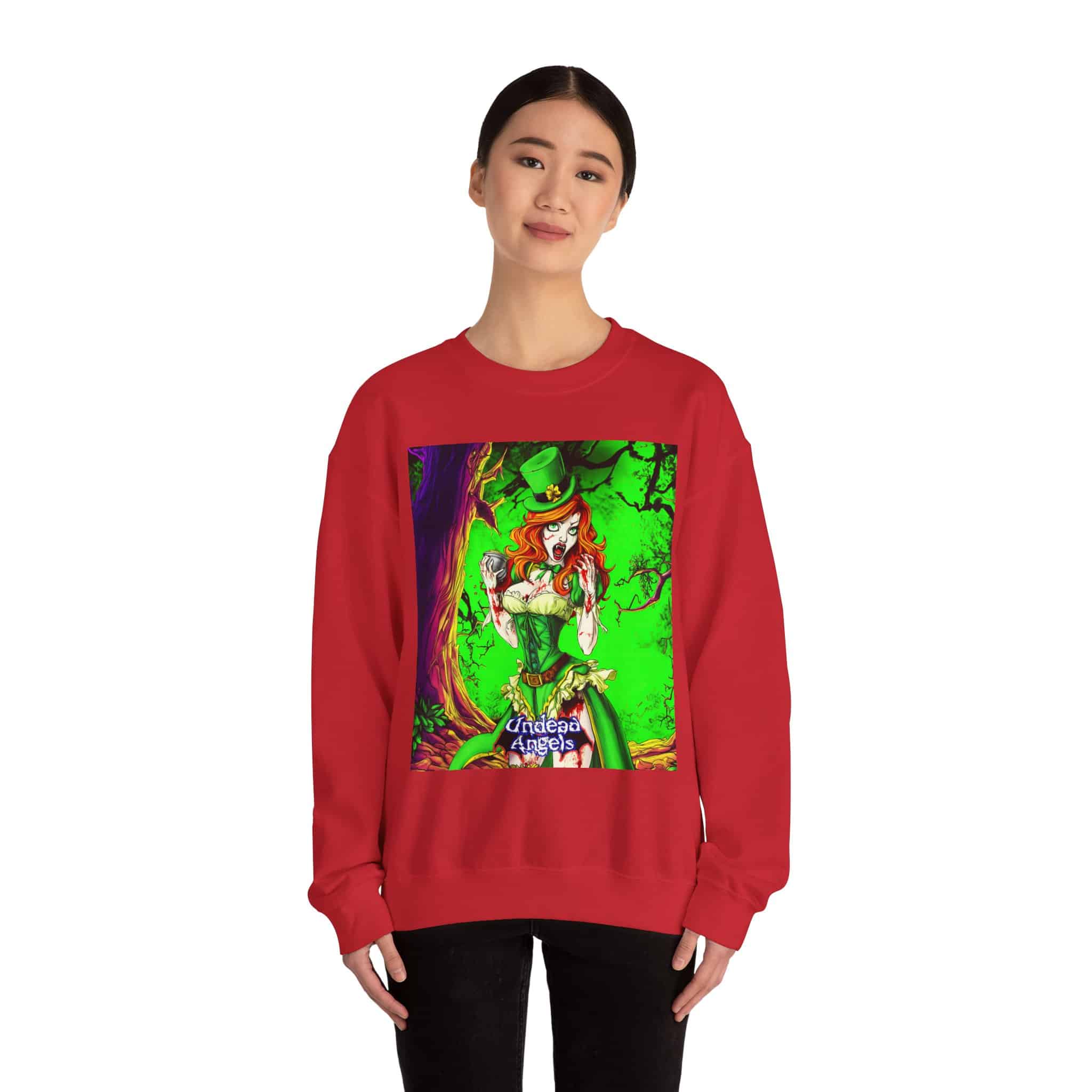 Undead Angels Leprechaun Queen Fiona Classic Reborn Style II Unisex Heavy Blend™ Crewneck Sweatshirt - Image 30