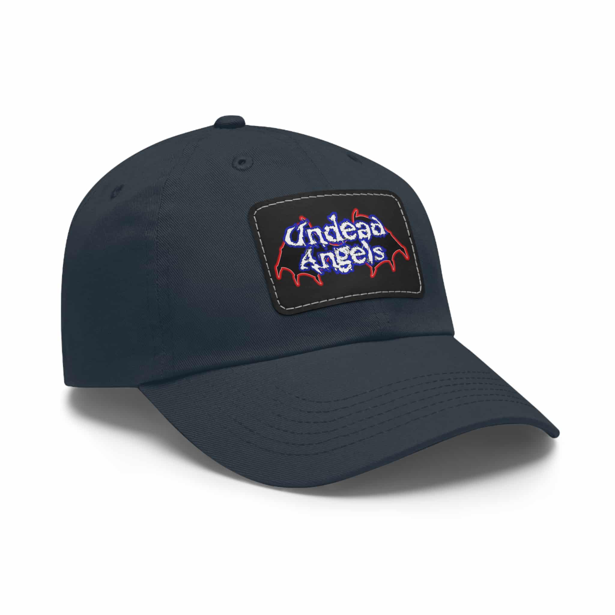 Undead Angels Logo Leather Patch Dad Hat - Casual Style for Music Lovers - Image 72
