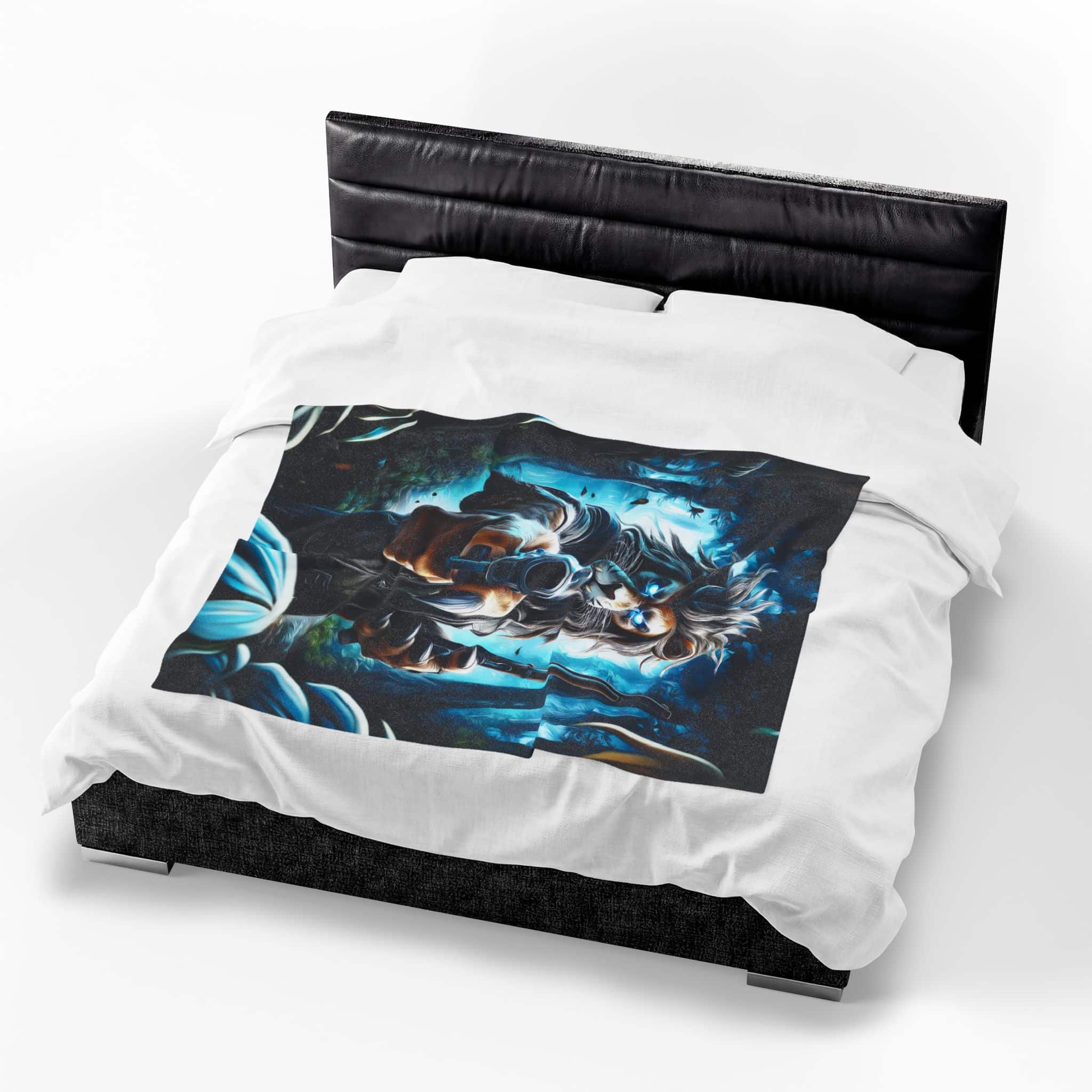 Arm The Animals: Hunter Lion #AA030 Plush Blanket, Cozy Throw for Fall Decor, - Image 7
