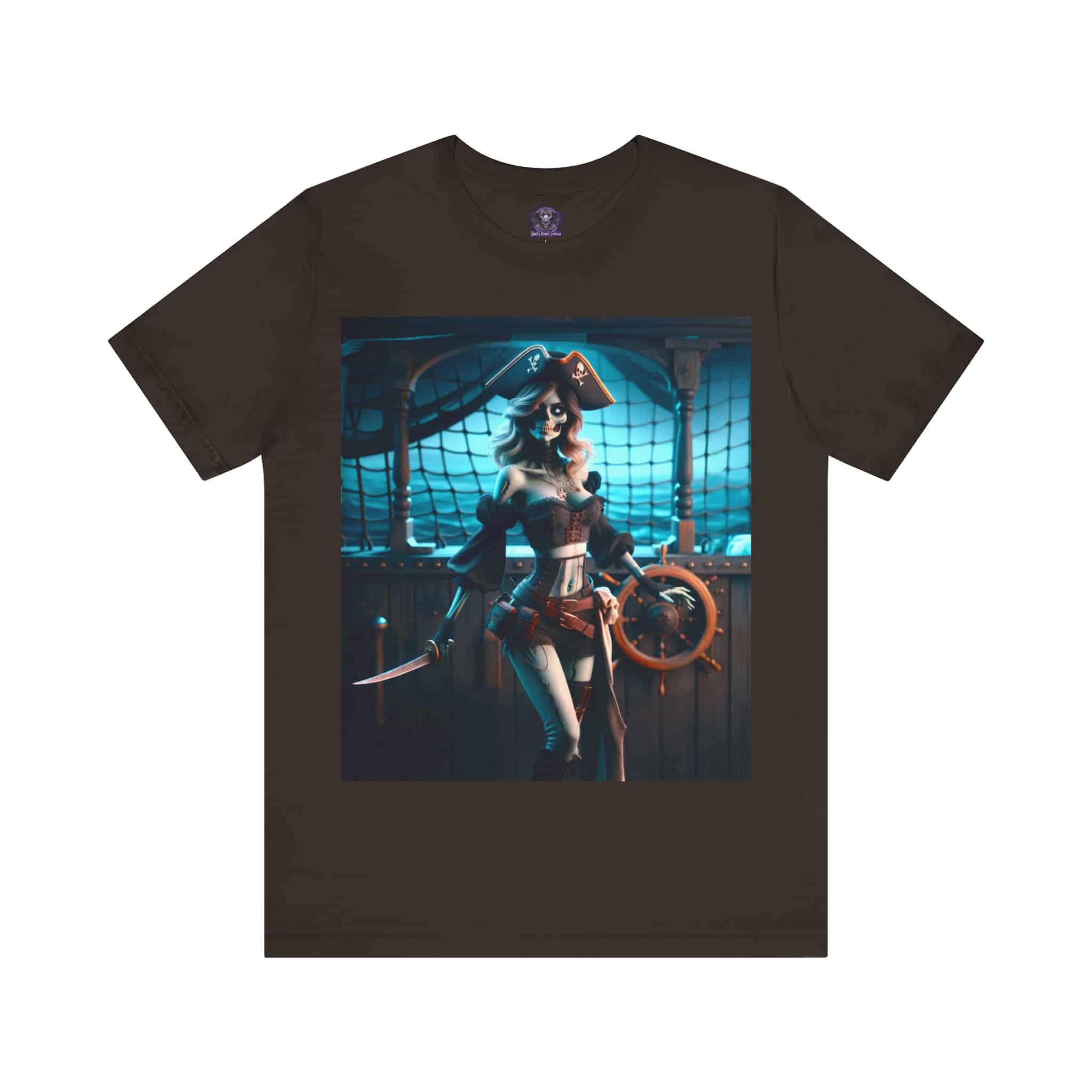 Undead Pirate Lass #ML-D-UP001 Unisex Jersey Short Sleeve Tee - Image 21