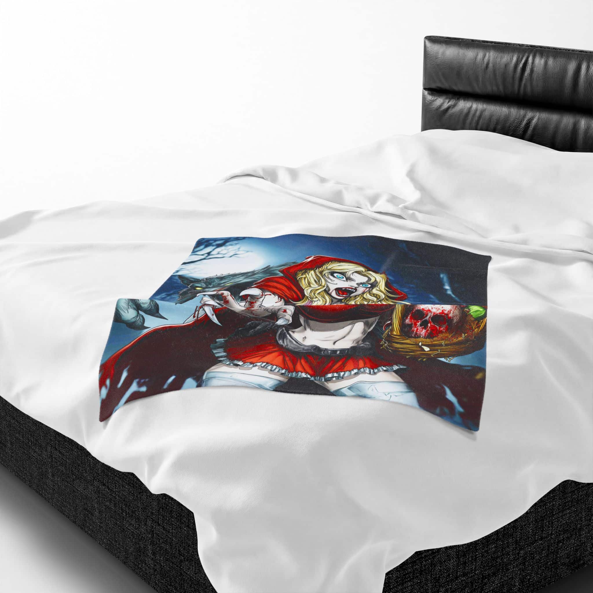 Vampire Red Riding Hood By Ghastly Wicked Tales 2025-01 Plush Blanket, Cozy Throw for Fall Decor, Fairy Tales - Image 14