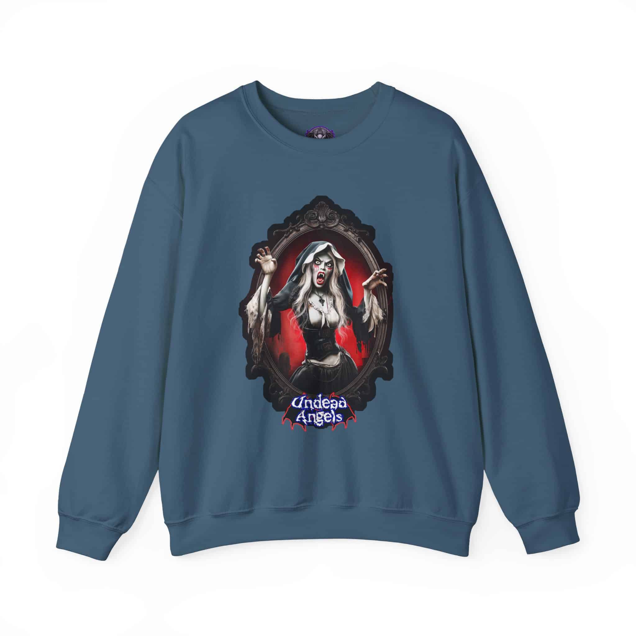 Undead Angels Vampire Pilgrim Chastity Unisex Heavy Blend™ Crewneck Sweatshirt - Image 17