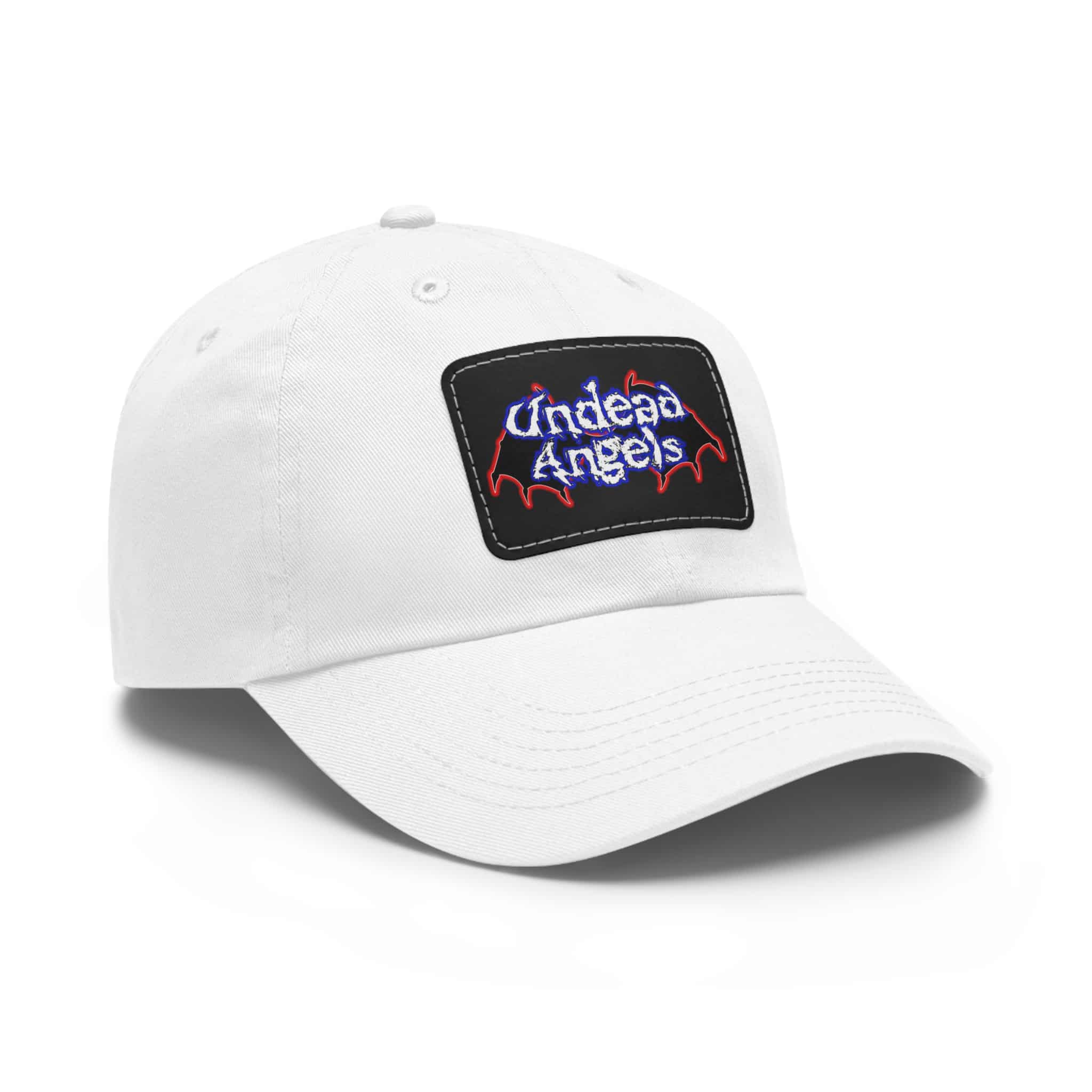 Undead Angels Logo Leather Patch Dad Hat - Casual Style for Music Lovers - Image 22
