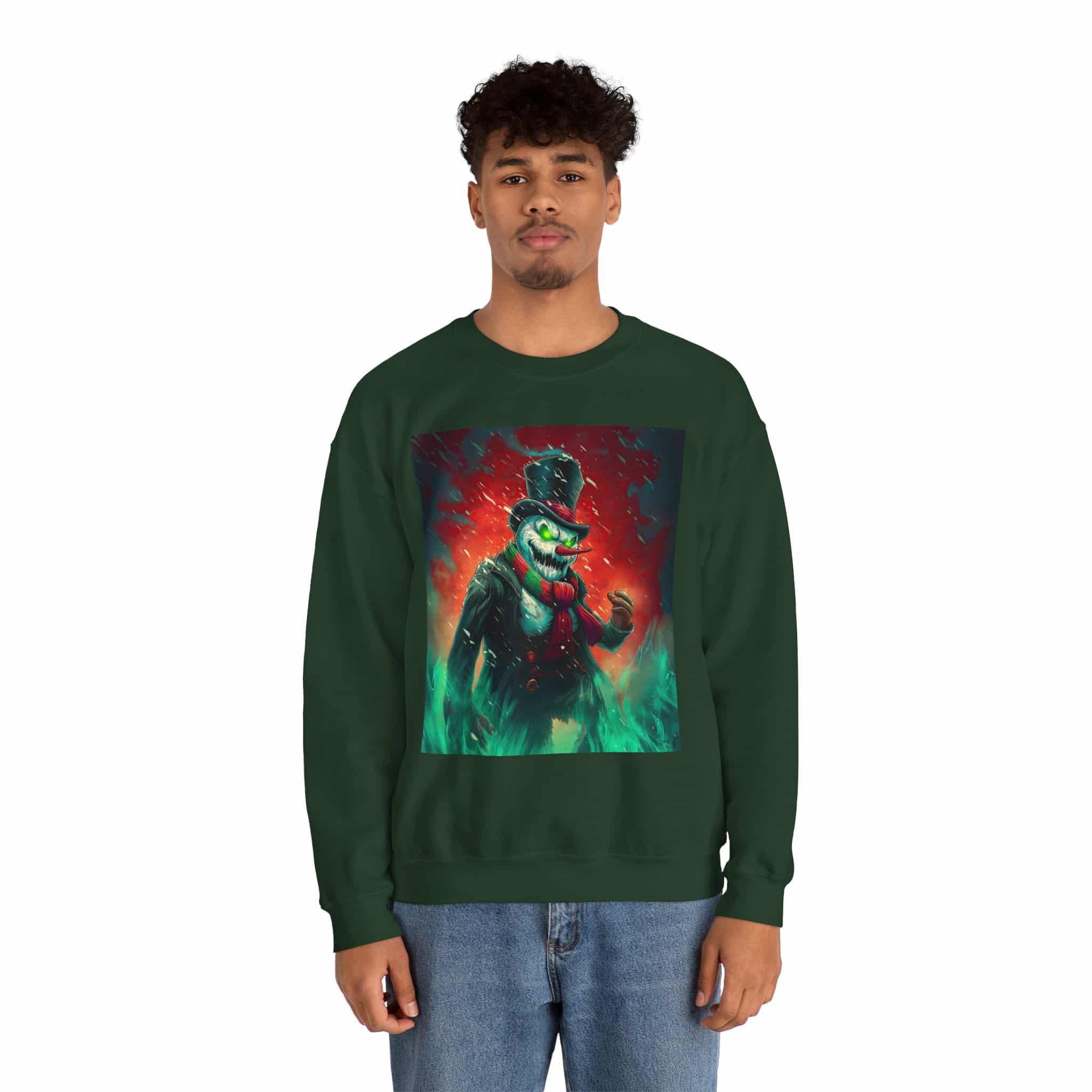 Sadistic Snowman II Unisex Heavy Blend™ Crewneck Sweatshirt Christmas - Image 18