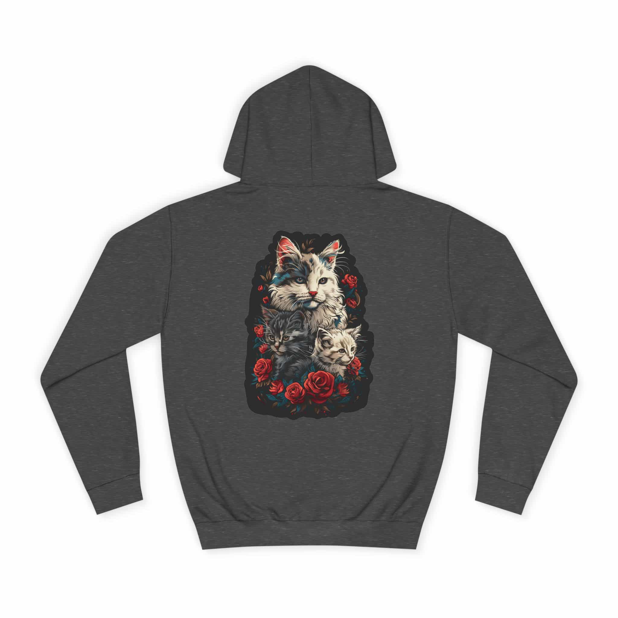 Mama Cat & Kittens WD-M001 By Wyldesigns Unisex College Hoodie - Image 66