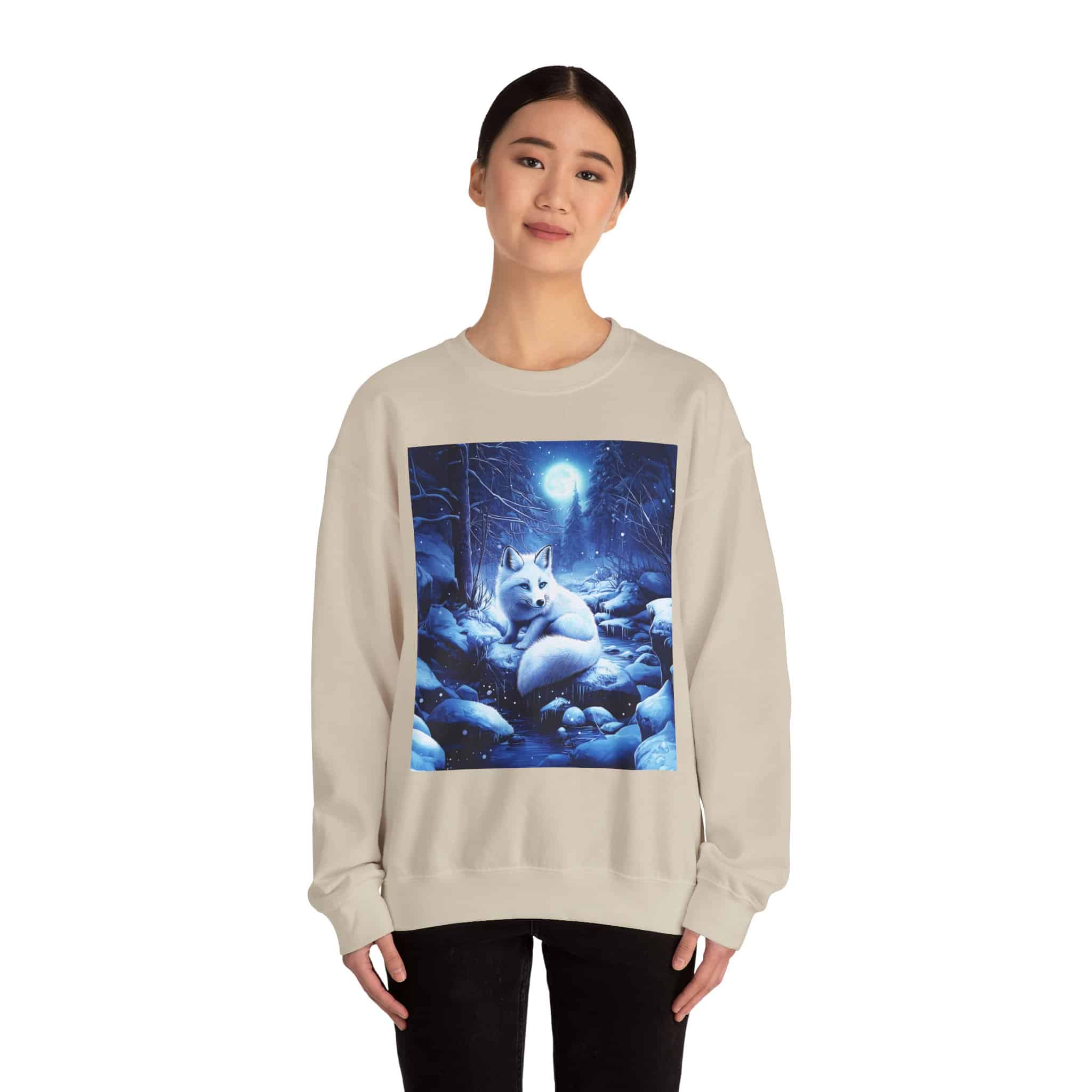 Arctic Fox by Wyldesigns Unisex Heavy Blend™ Crewneck Sweatshirt - Image 12