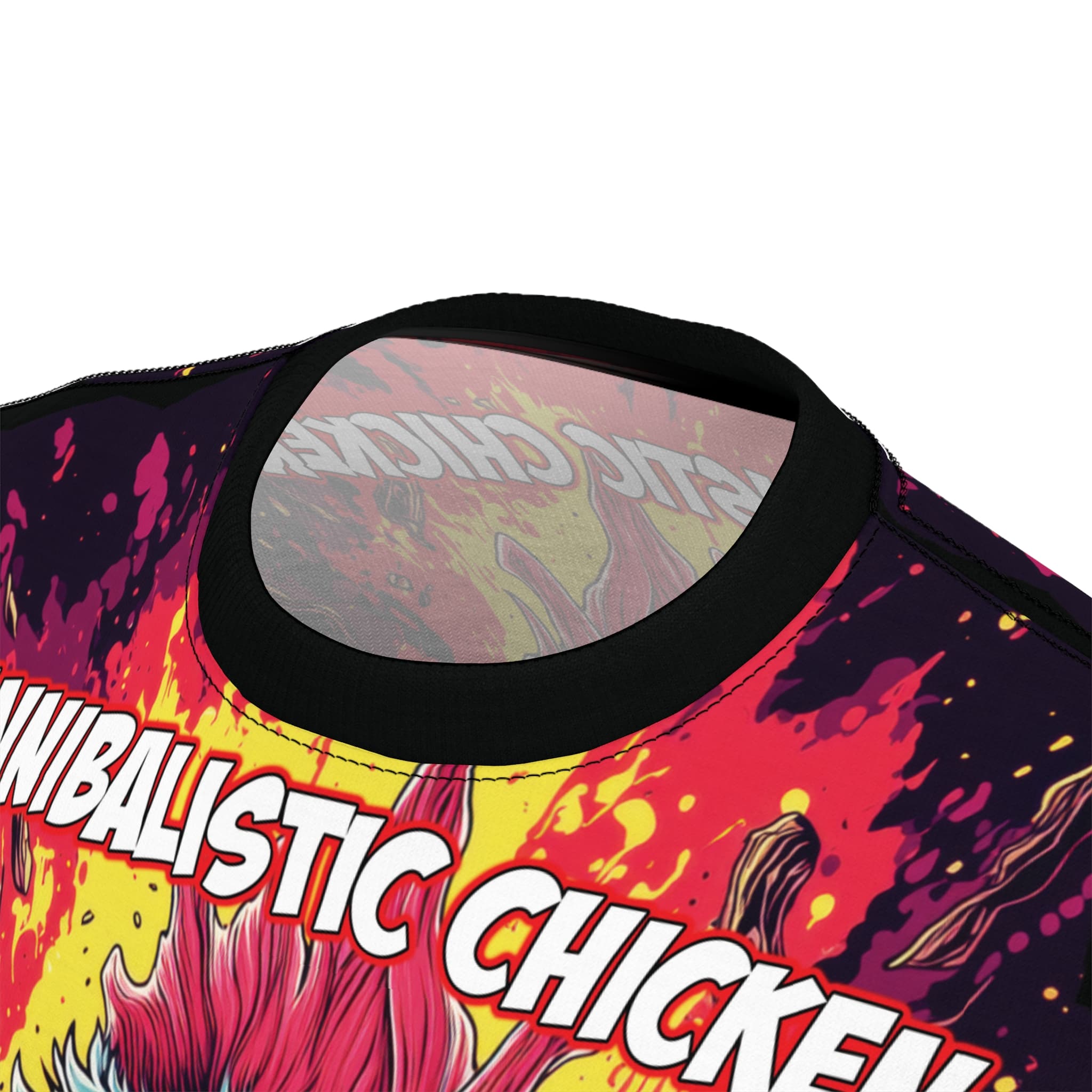 Cannibalistic Chicken Band Unisex Tee (AOP) - Image 19