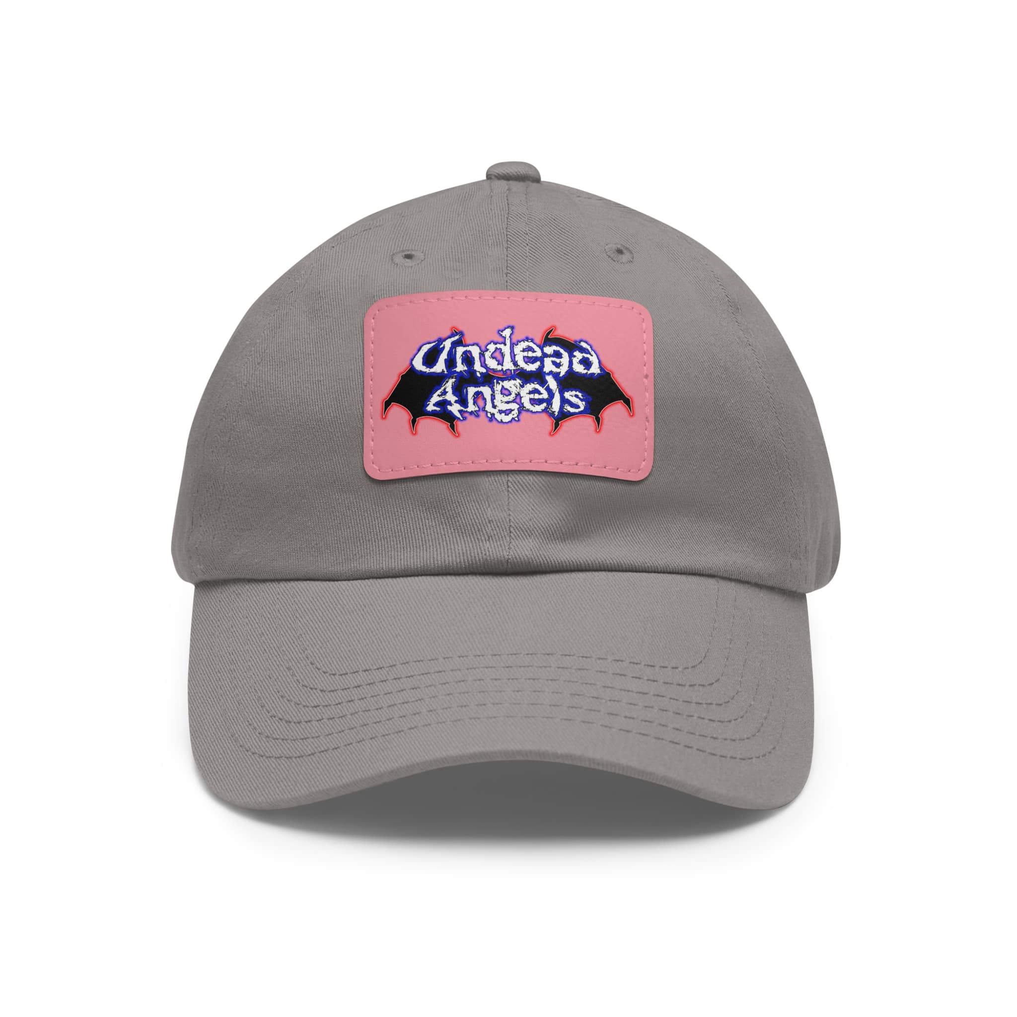 Undead Angels Logo Leather Patch Dad Hat - Casual Style for Music Lovers - Image 46