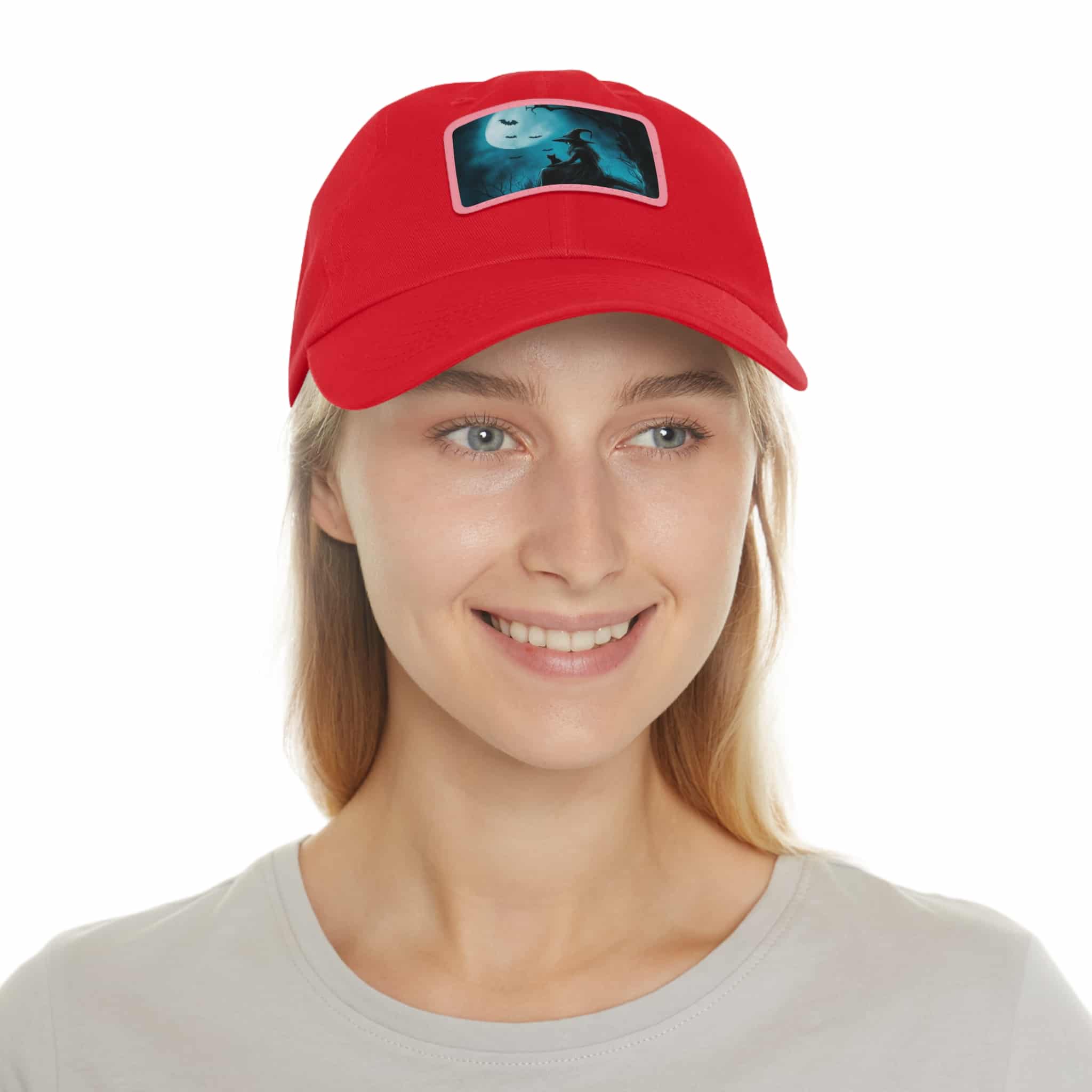 Witch With Black Cat By Moonlight #MJ-W003 Logo Leather Patch Dad Hat - Casual Style for Music Lovers - Image 109