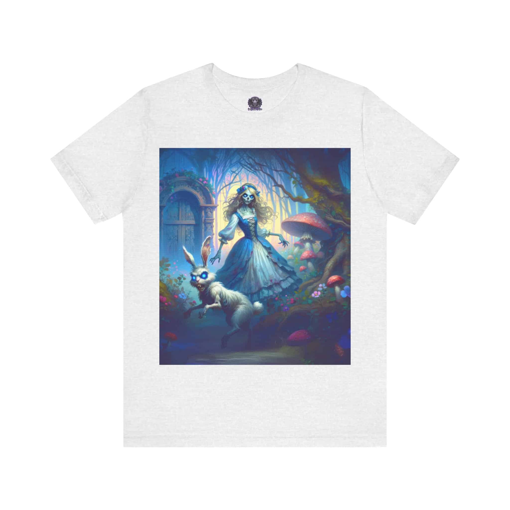 Undead Alice & White Rabbit Zombie #WT-D-A04 Unisex Jersey Short Sleeve Tee - Image 36