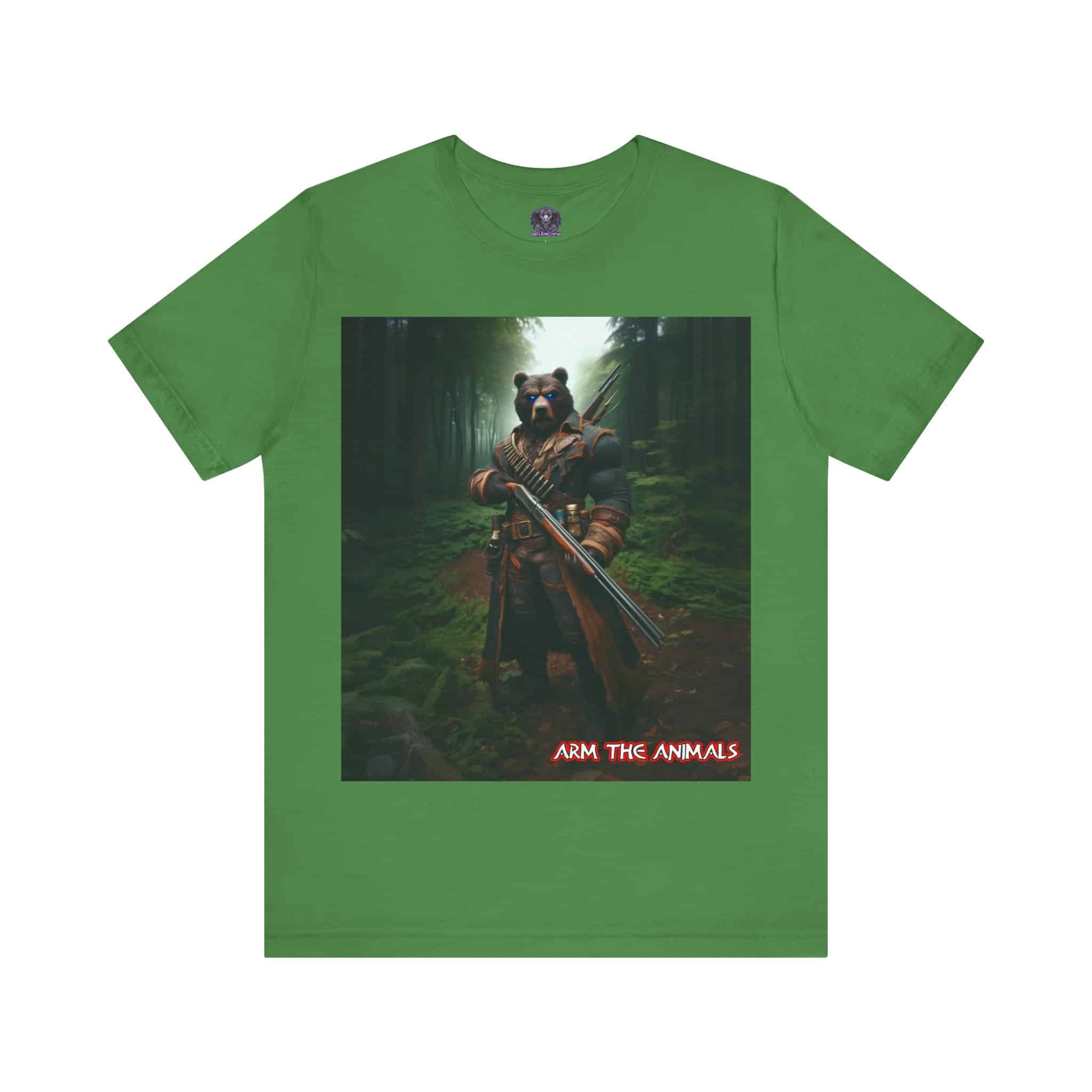 Arm The Animals: Hunter Bear #AA-D-Be001 Unisex Jersey Short Sleeve Tee - Image 41