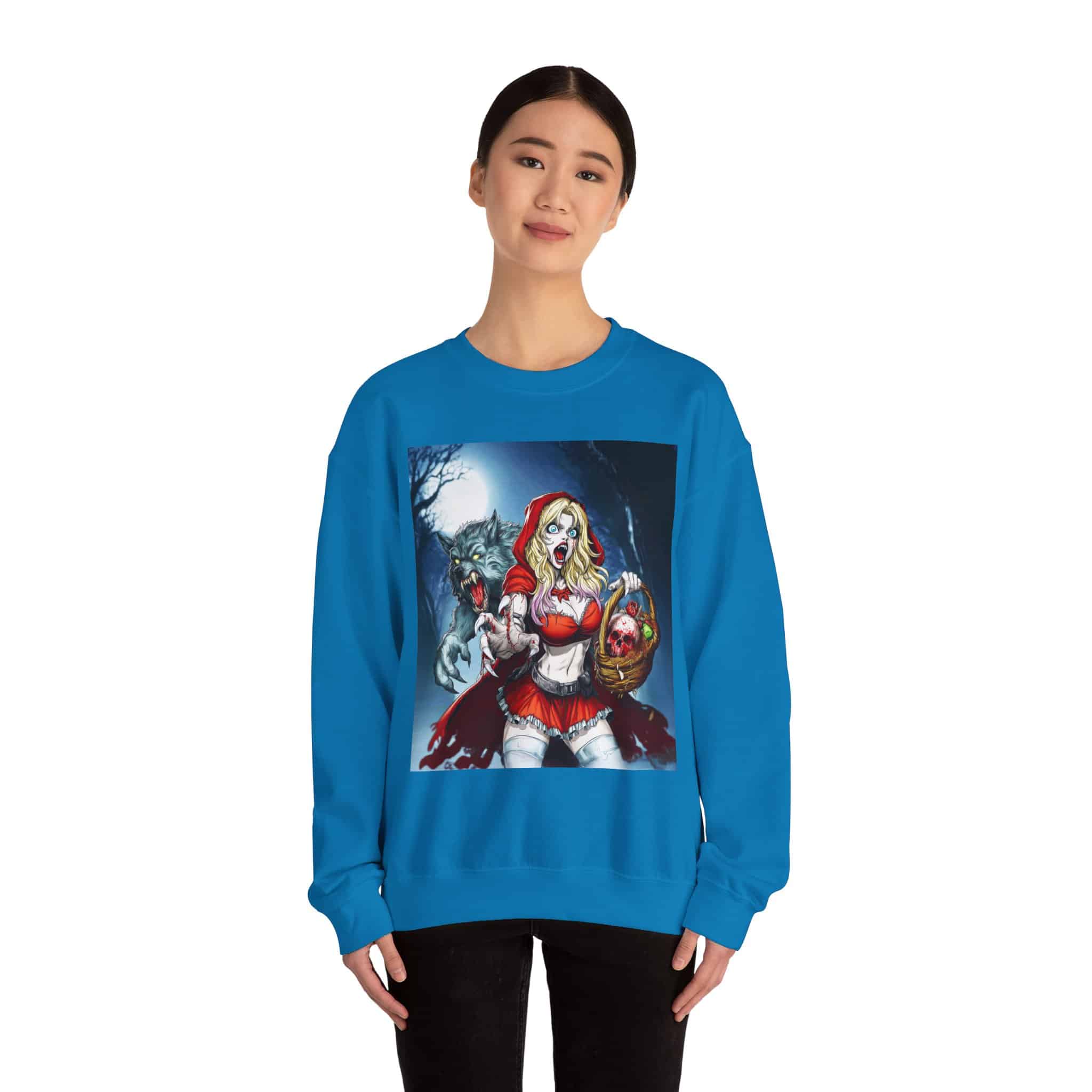 Vampire Red Riding Hood By Ghastly Wicked Tales 2025-01 Unisex Heavy Blend™ Crewneck Sweatshirt - Image 40