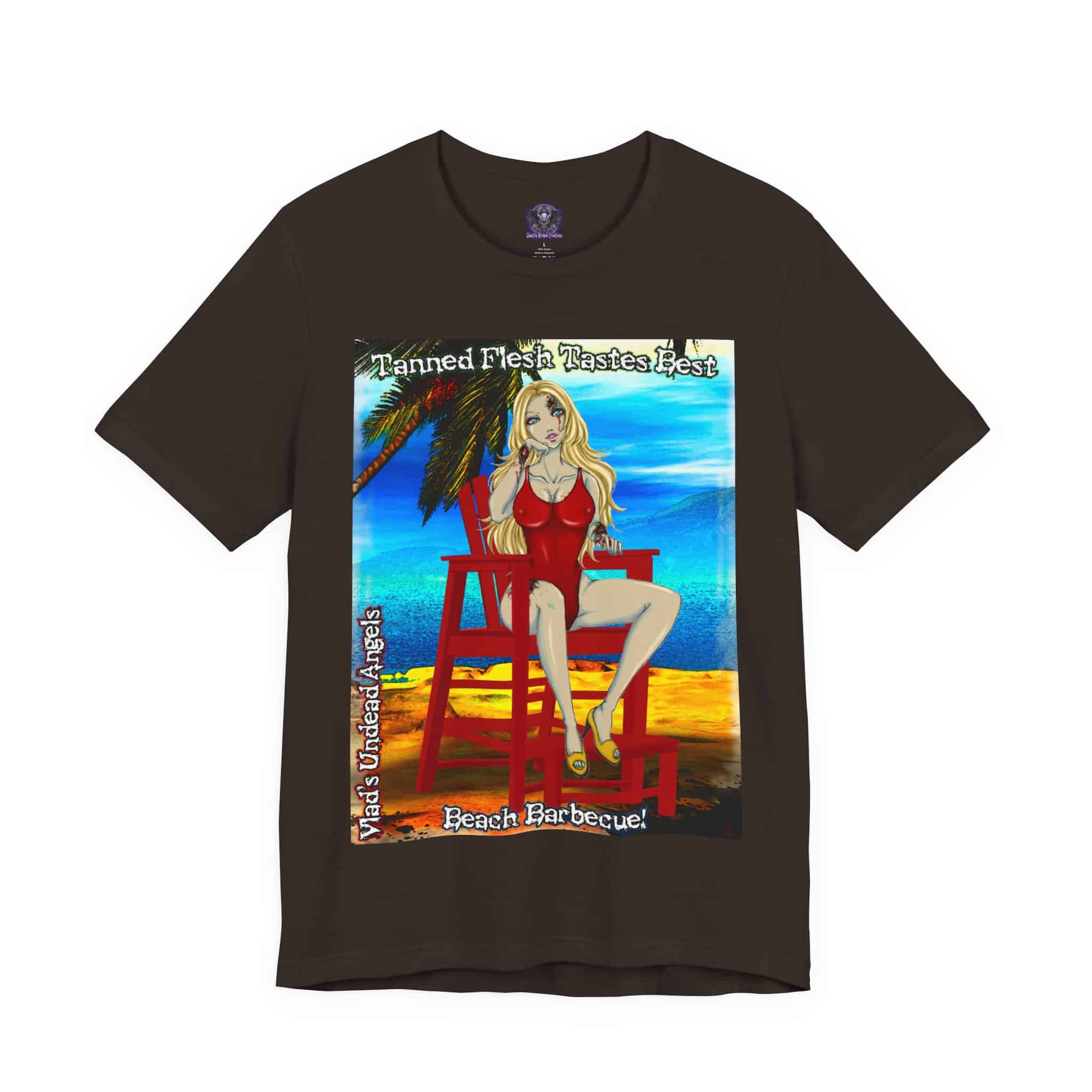 Shay Undead Angel Zombie Lifeguard - Classic Art w/Text F1 Unisex Jersey Short Sleeve Tee - Image 21