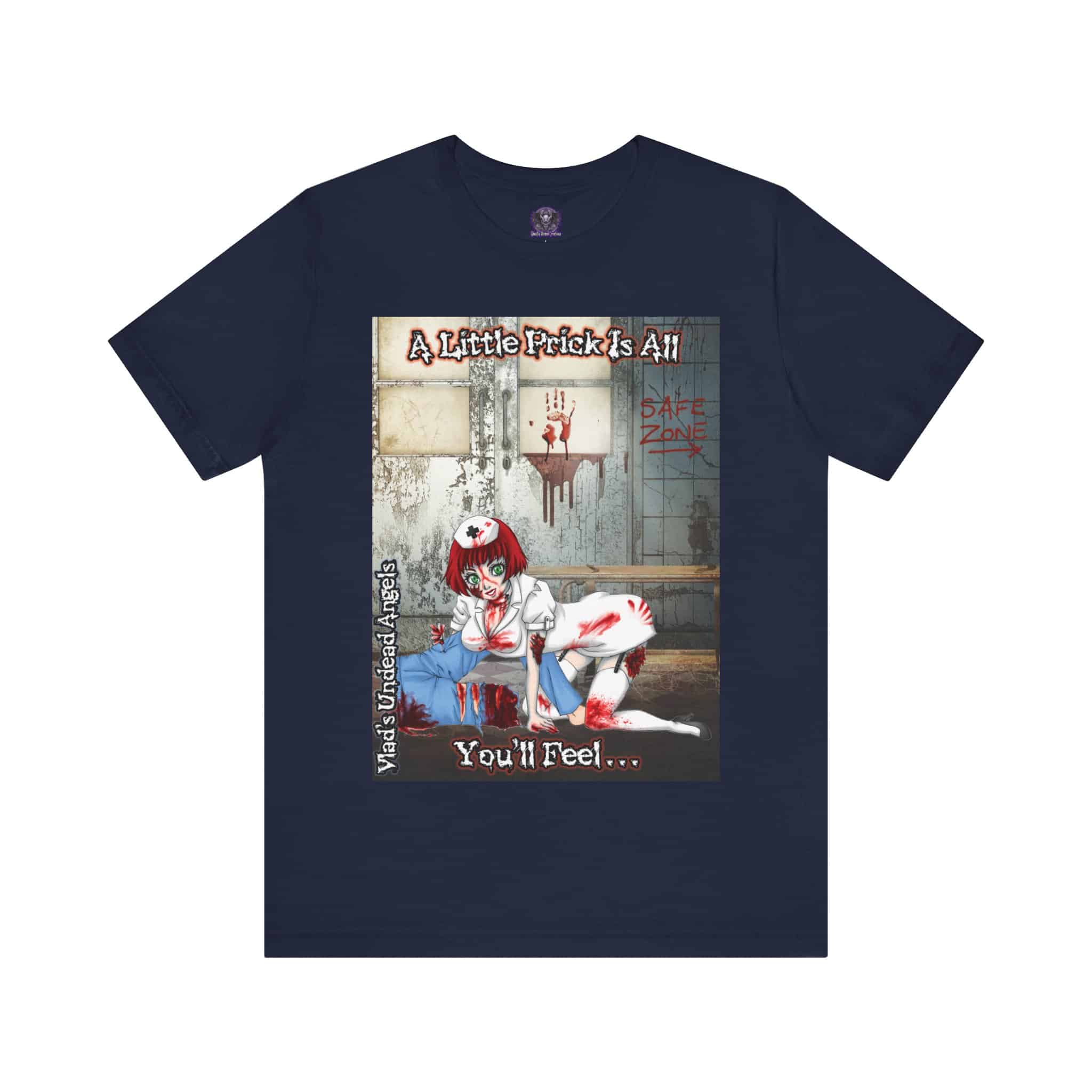 Abigail Undead Angel Nurse - Classic Art w/Text Unisex Jersey Short Sleeve Tee - Image 12