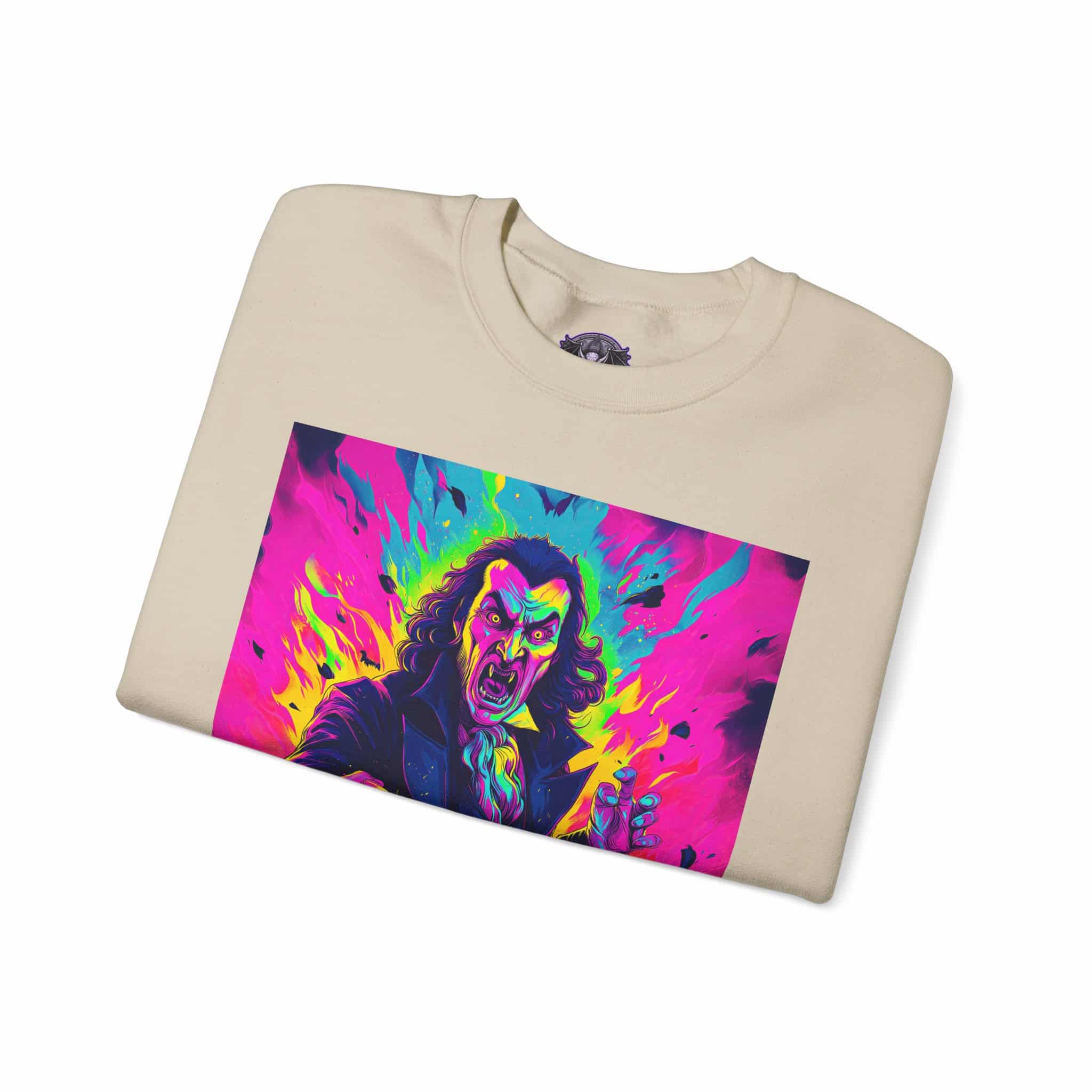 Dracula II Pop 60’s Art Style Unisex Heavy Blend™ Crewneck Sweatshirt - Image 7