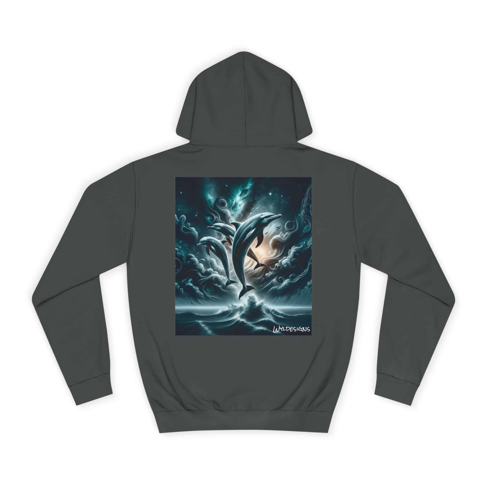Dolphins Jumping WD-D007 By Wyldesigns Unisex College Hoodie - Image 42