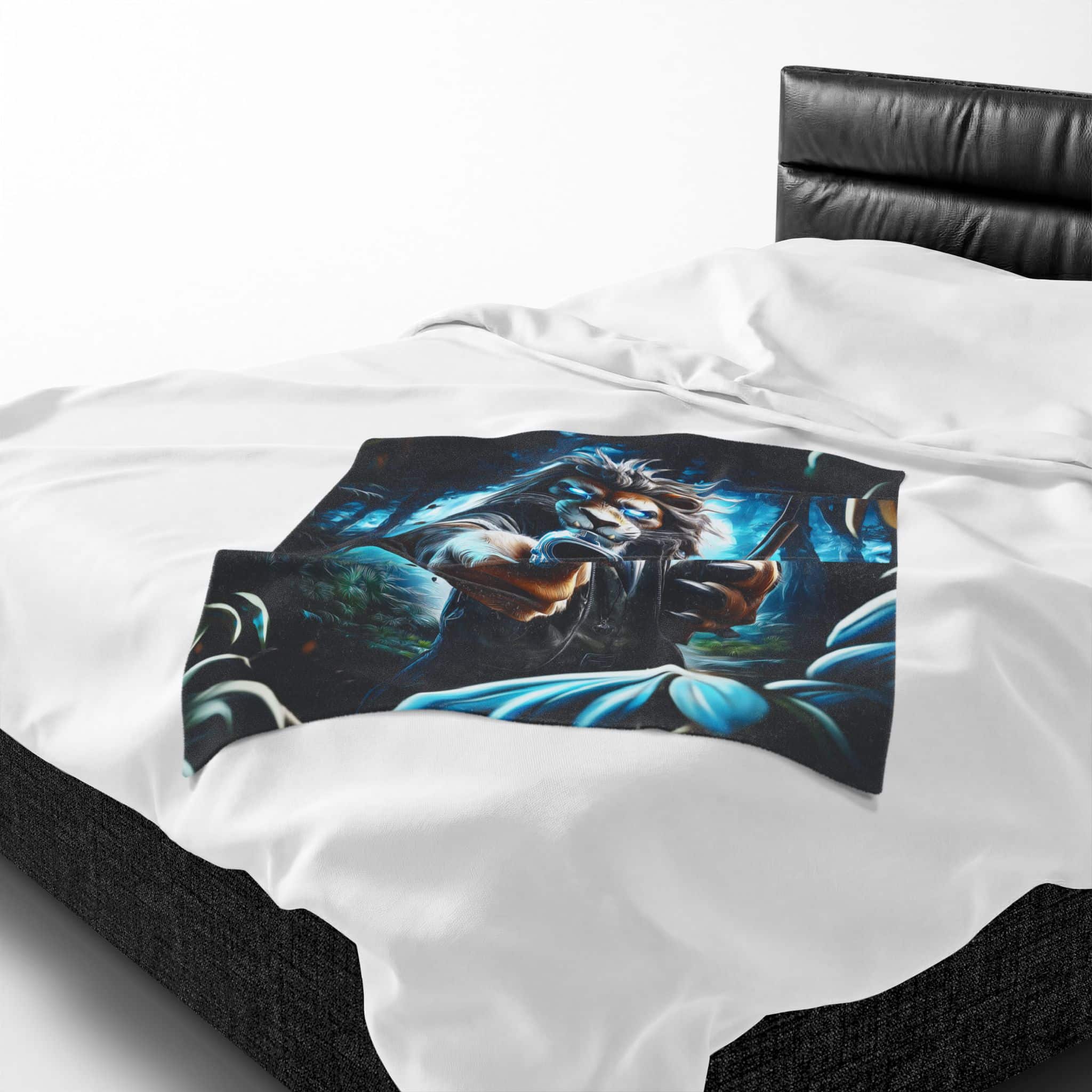Arm The Animals: Hunter Lion #AA030 Plush Blanket, Cozy Throw for Fall Decor, - Image 22