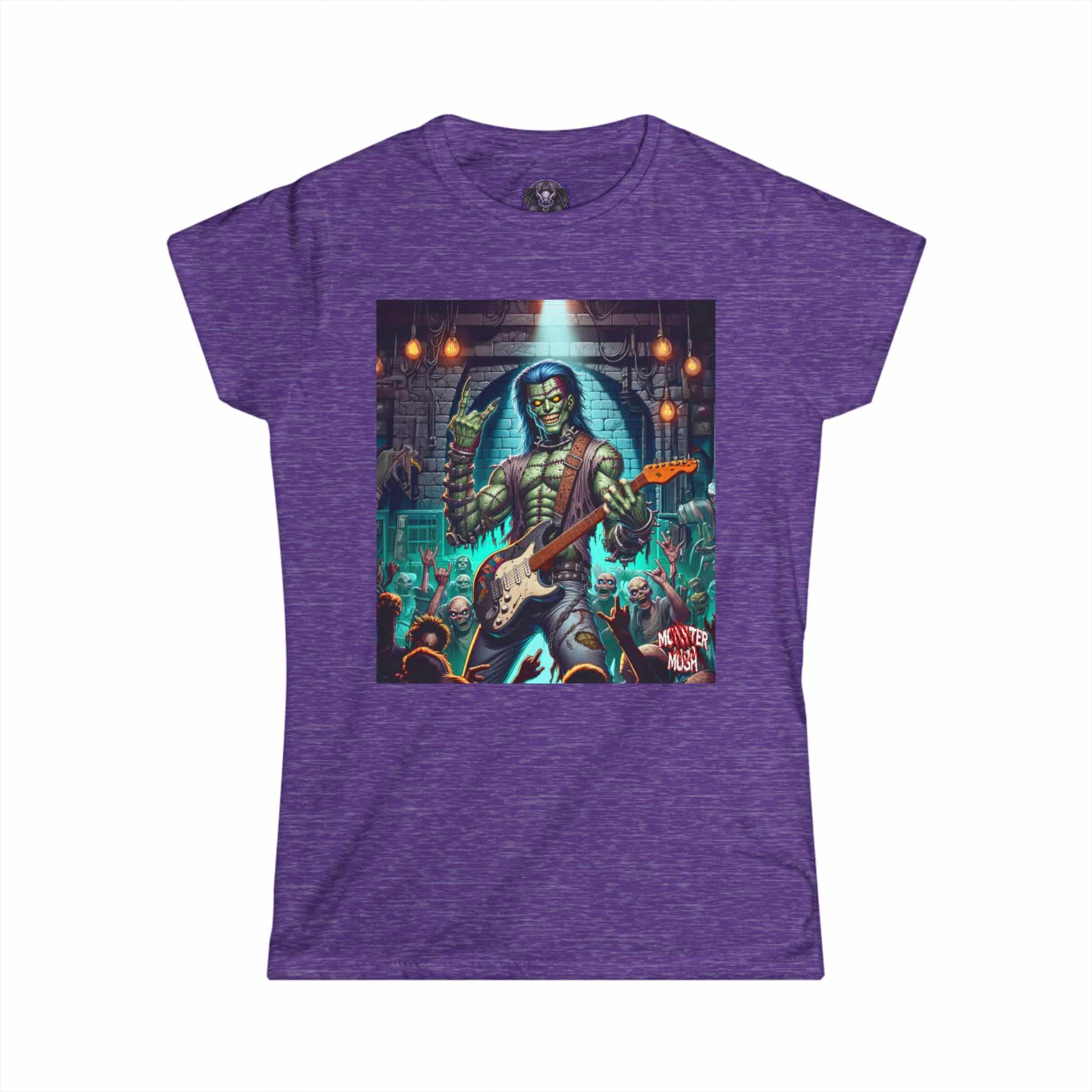 Monster Mosh 2024 Tour Frankie On Guitar MM-D002 Women's Softstyle Tee - Image 31